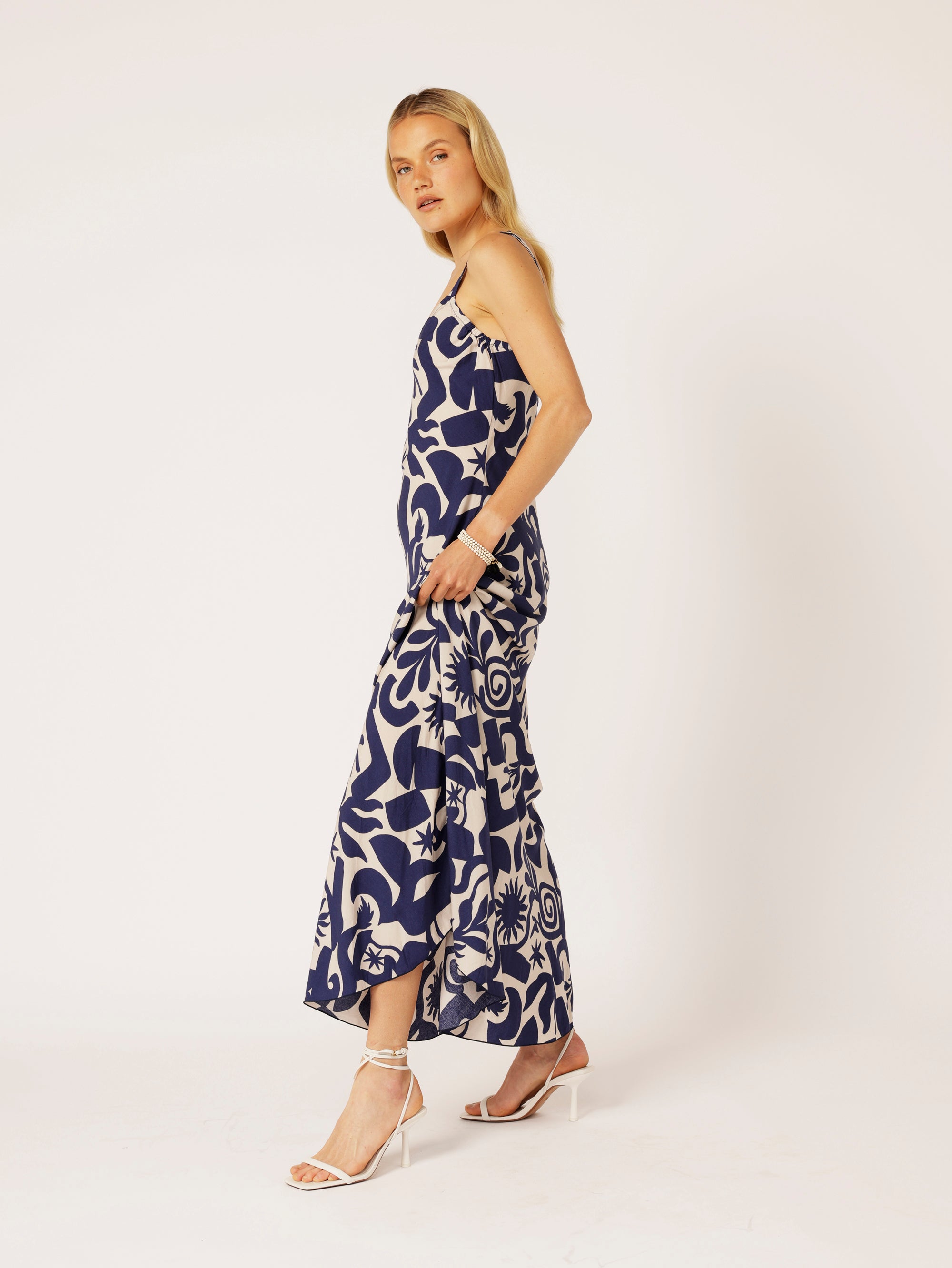 Slip Dress SUPER MAXI | Bias Cut | Soleil Navy - Saffron Road