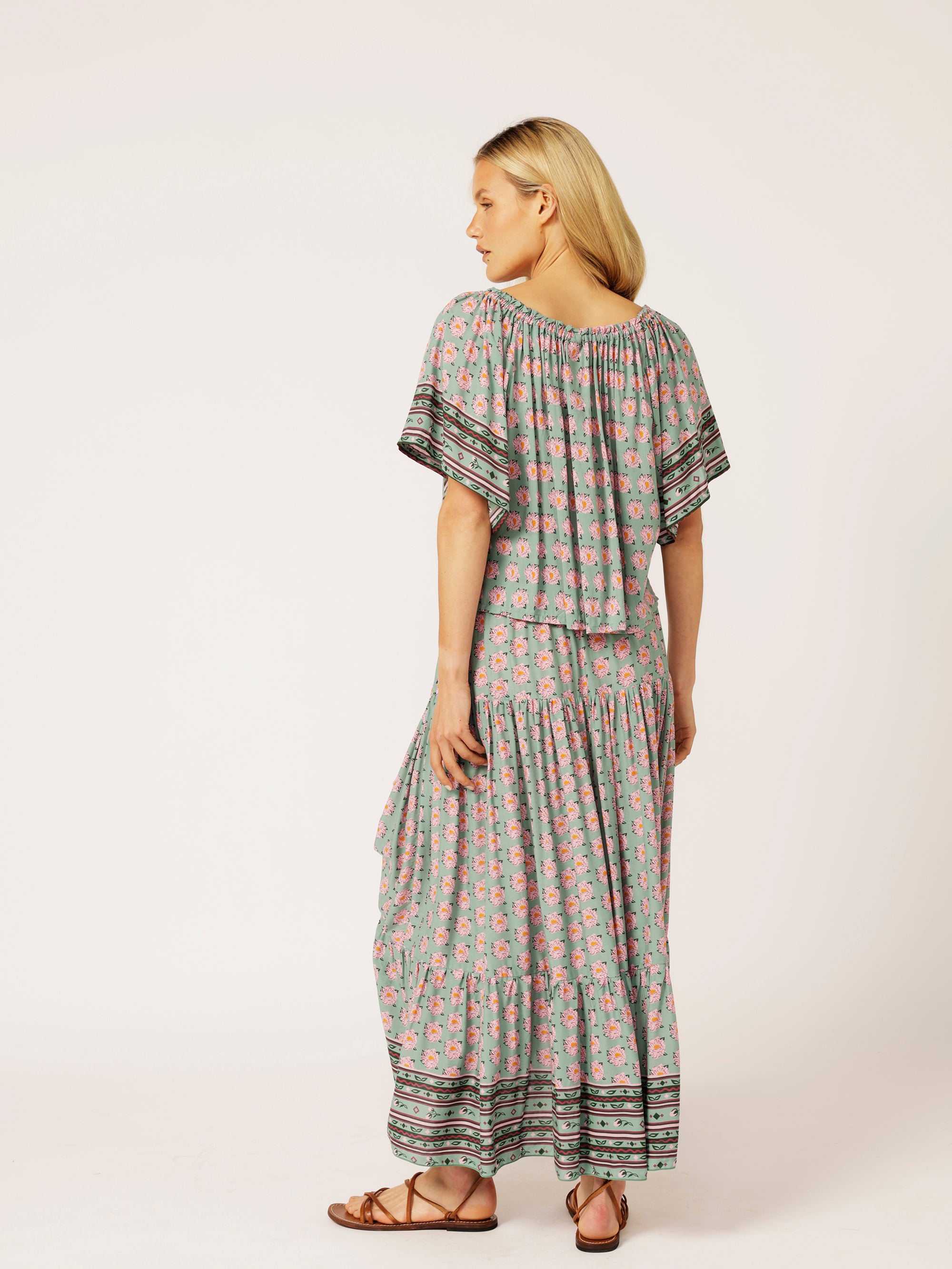 Dahlia Skirt MAXI | Sage Peony - Saffron Road