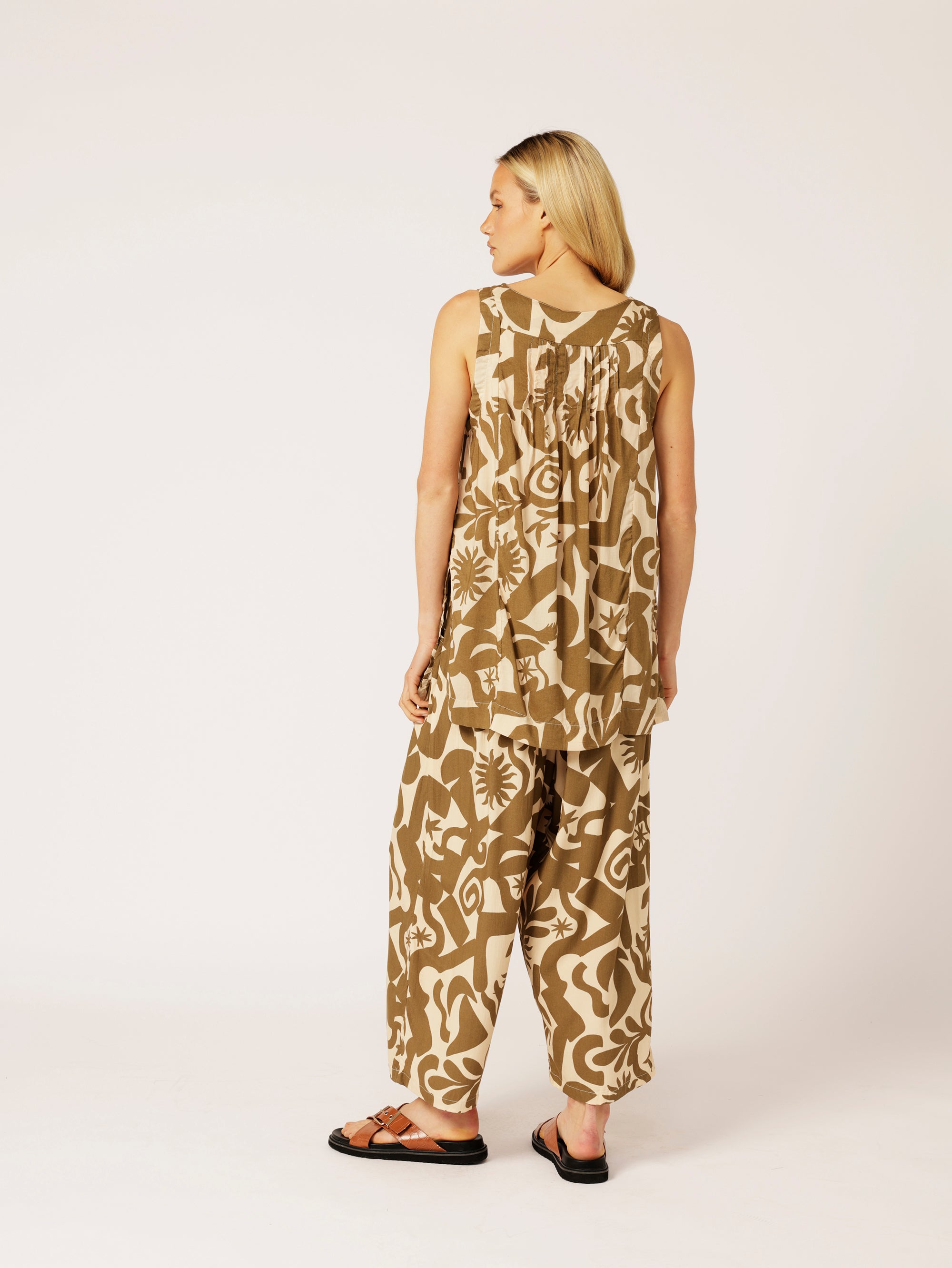 Lotus Tank LONG | Soleil Khaki - Saffron Road