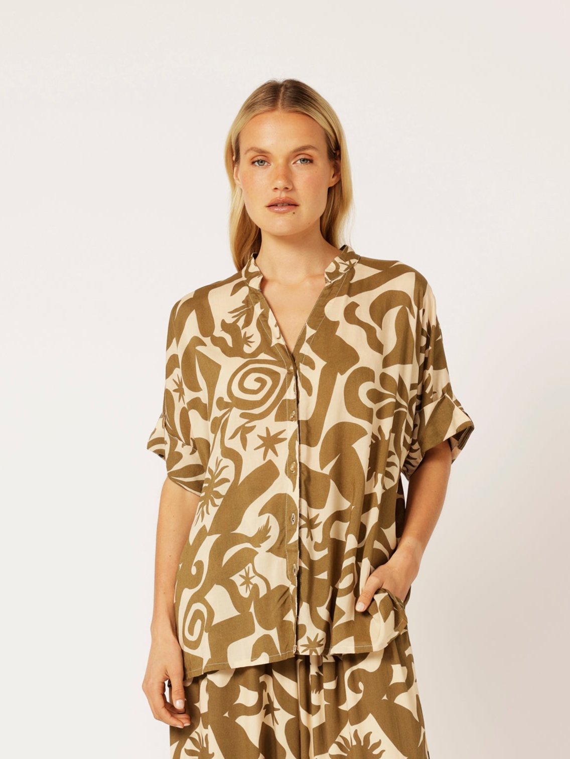 Madison Shirt | Soleil Khaki - Saffron Road