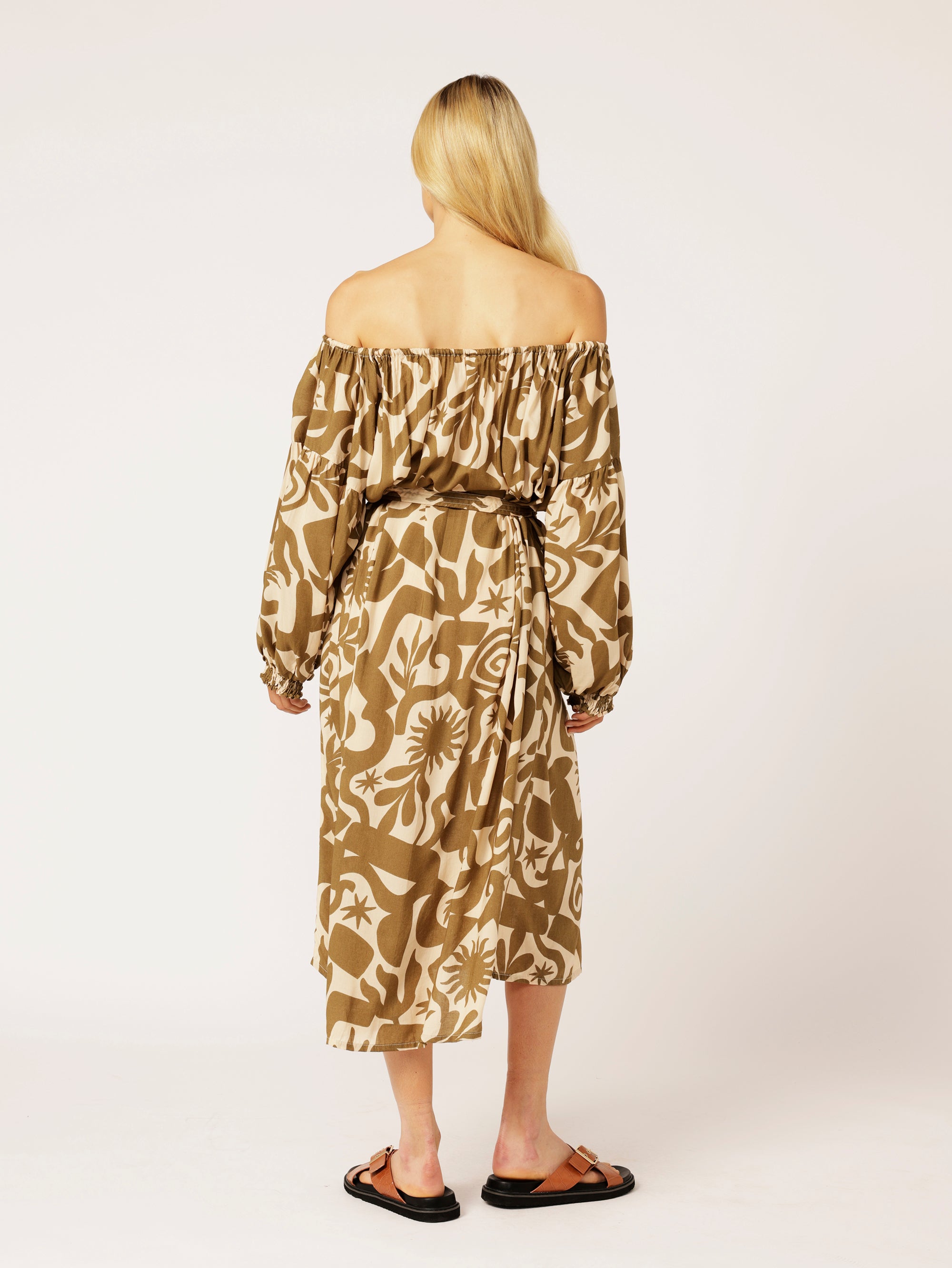 Poets Dress | Soleil Khaki - Saffron Road