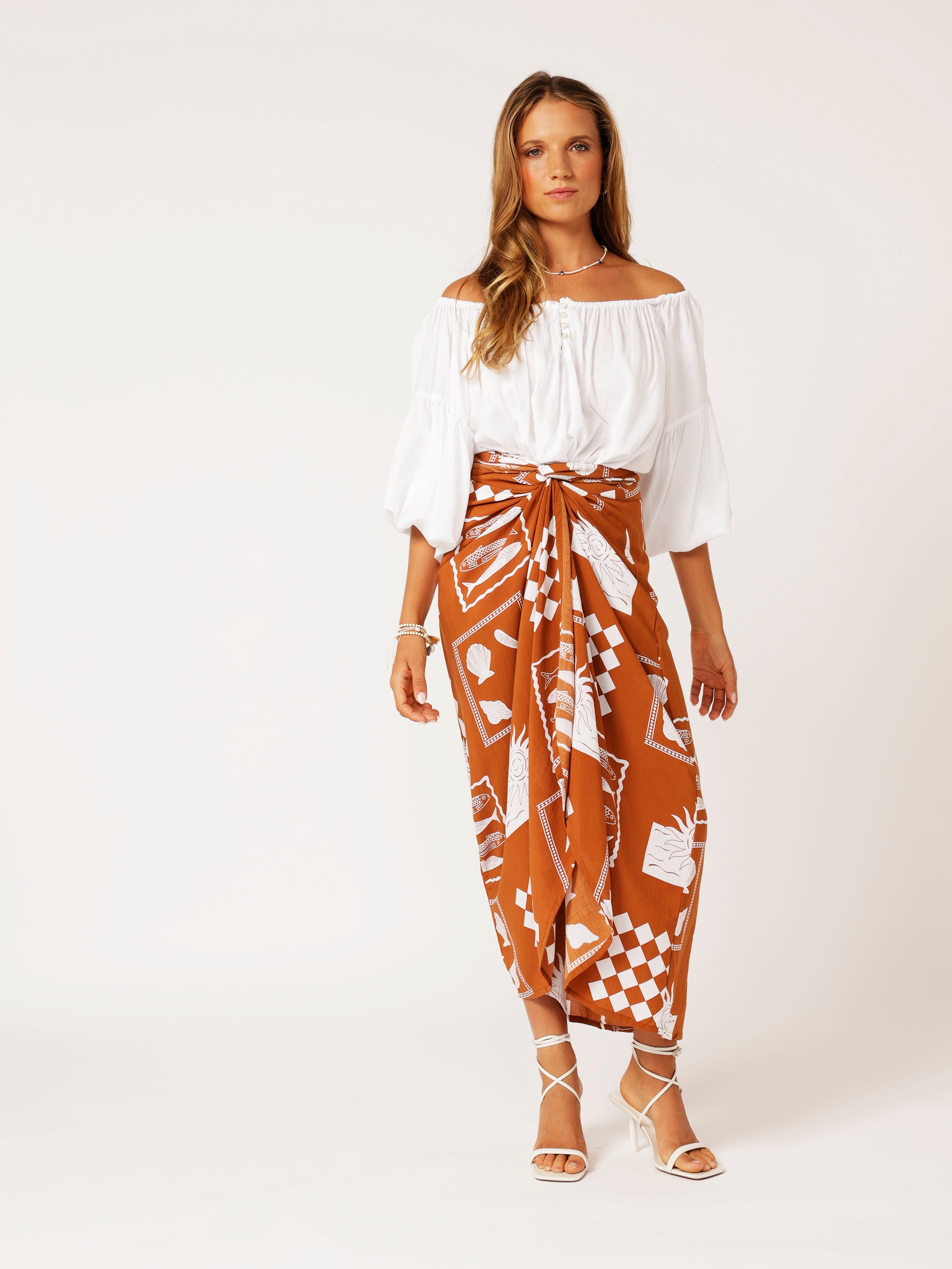 Wrap Skirt | Euro Cinnamon - Saffron Road