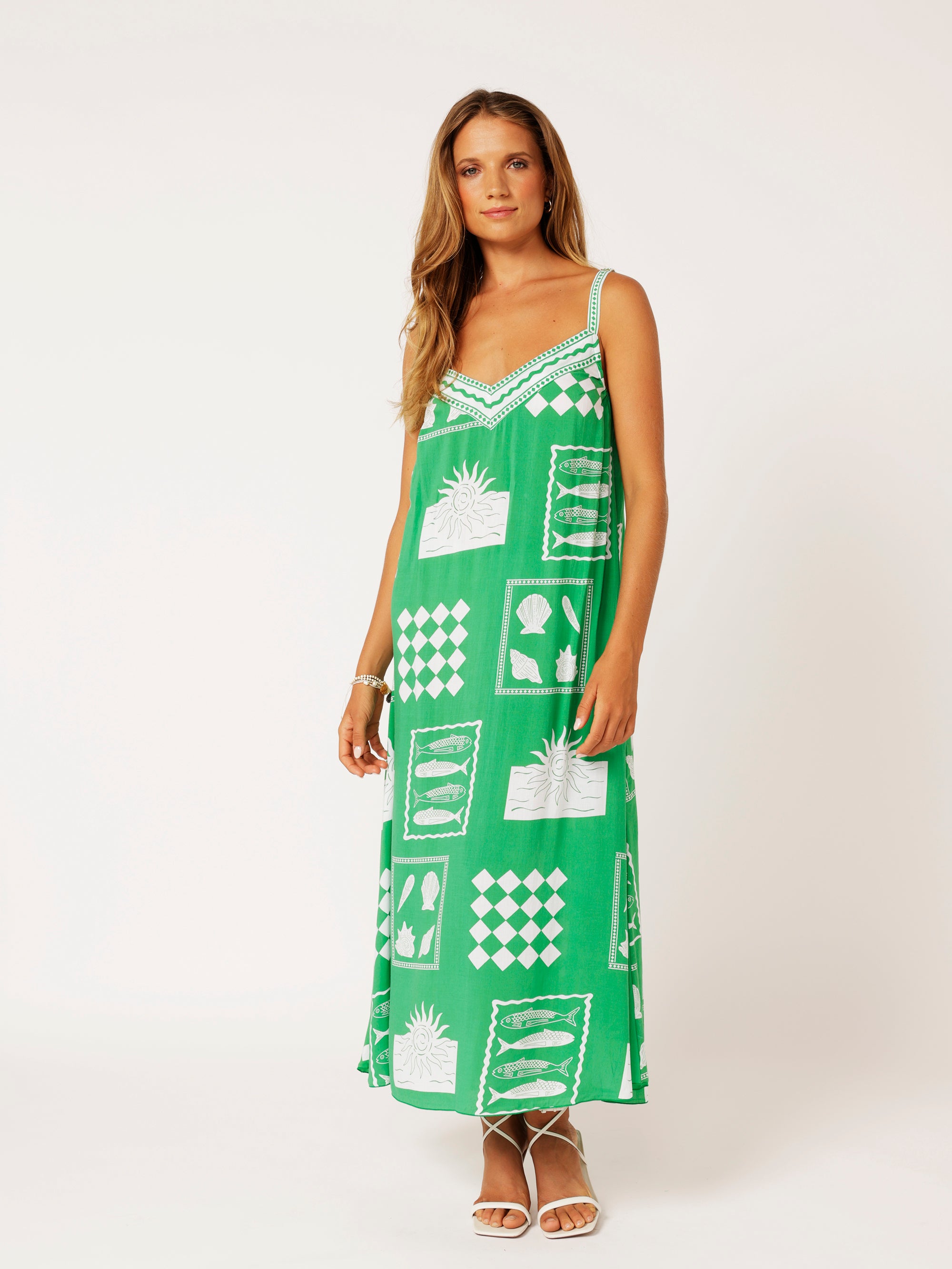 A-line Slip Dress | Euro Green - Saffron Road