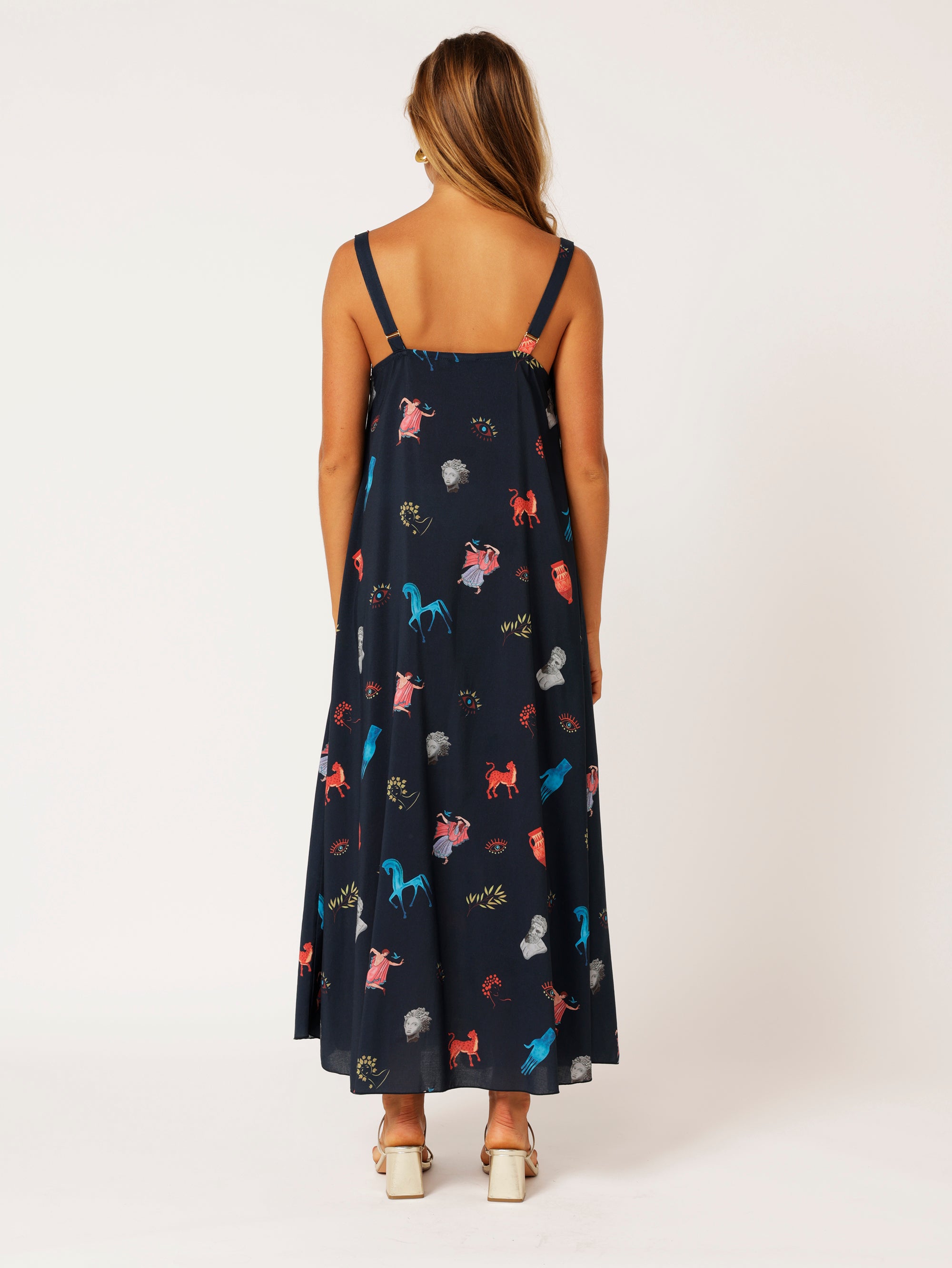 A-line Slip Dress | Grecian Ink - Saffron Road