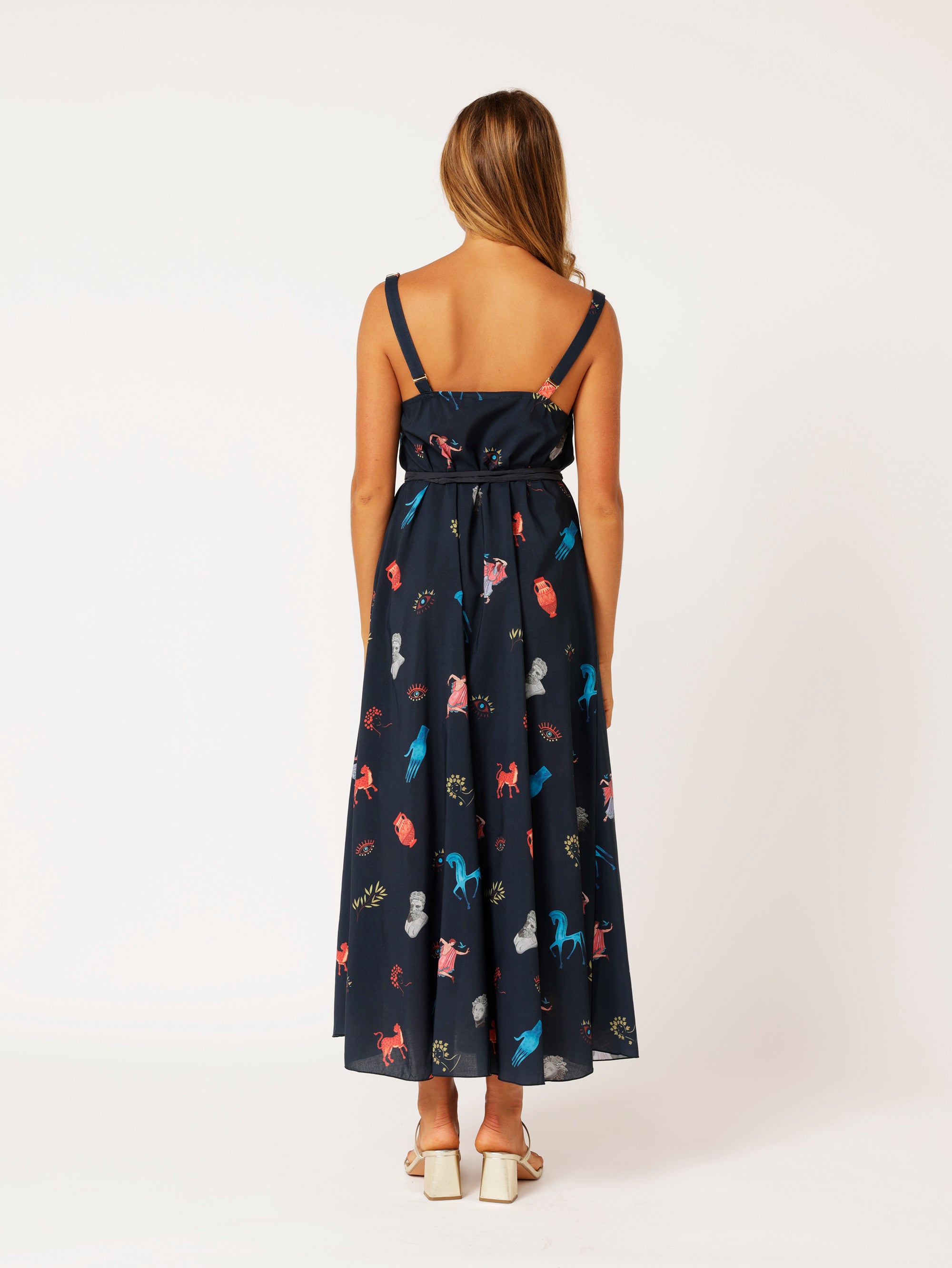 A-line Slip Dress | Grecian Ink - Saffron Road