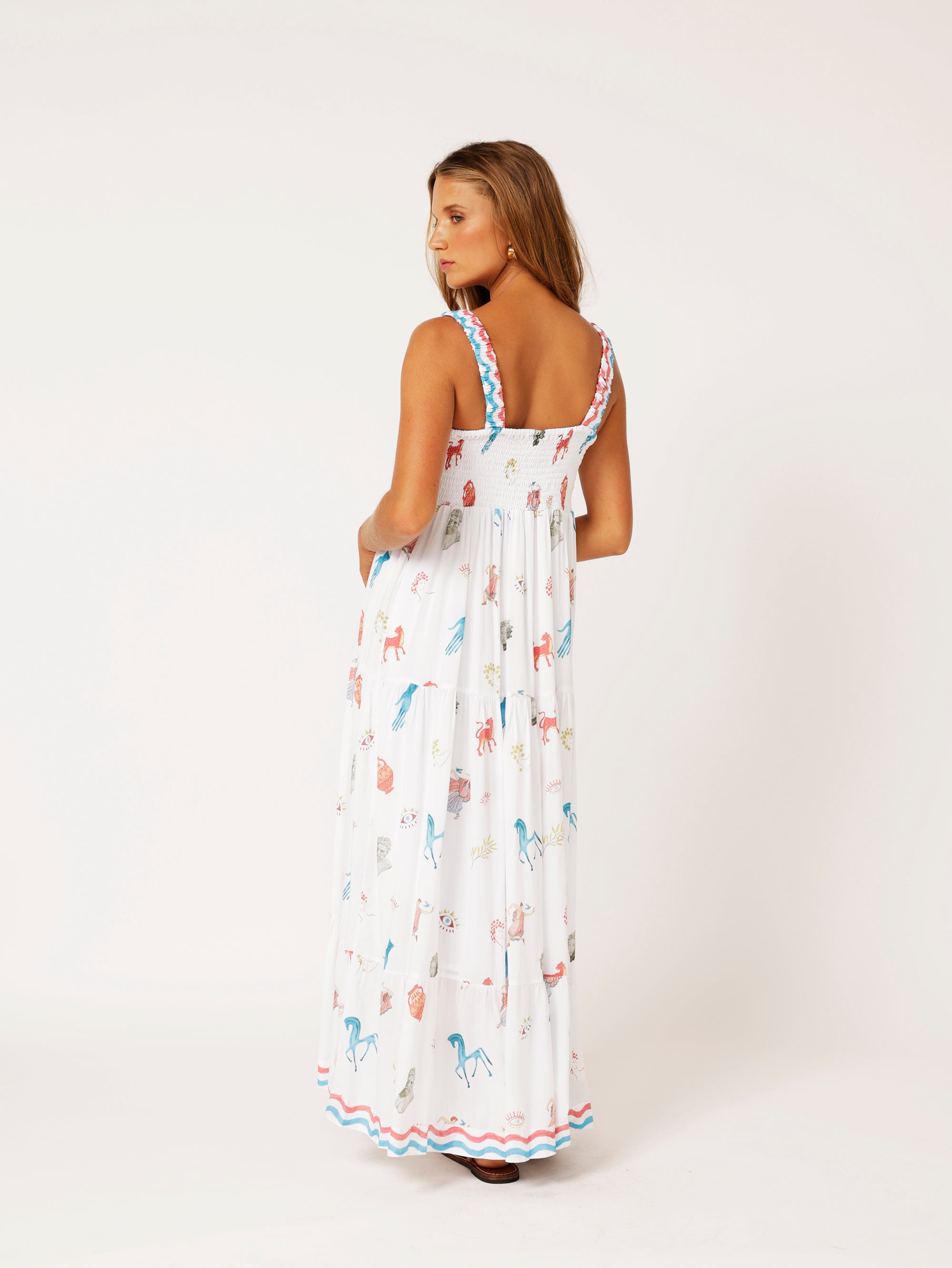 Holiday Dress | Grecian White - Saffron Road