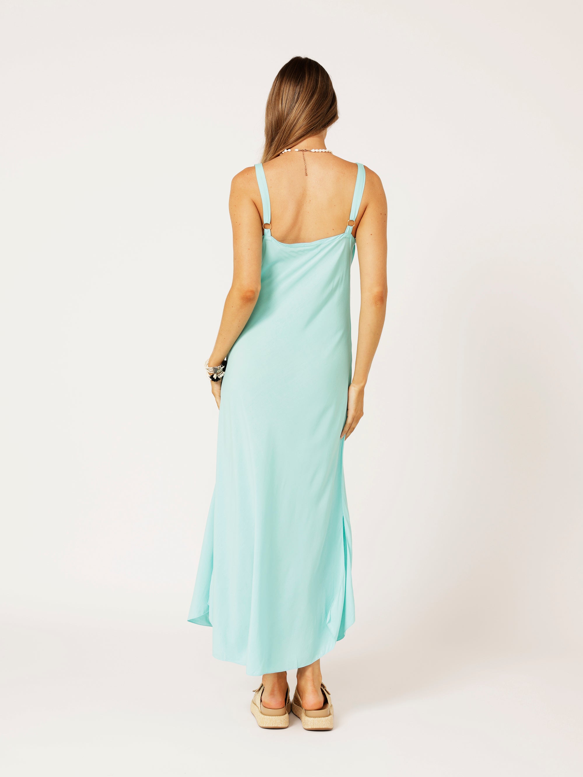 Slip Dress MAXI | Bias Cut | Turquoise - Saffron Road