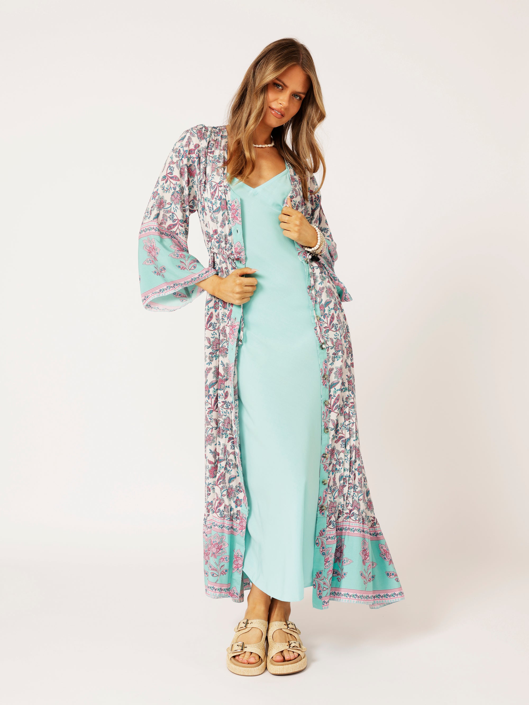 Slip Dress MAXI | Bias Cut | Turquoise - Saffron Road