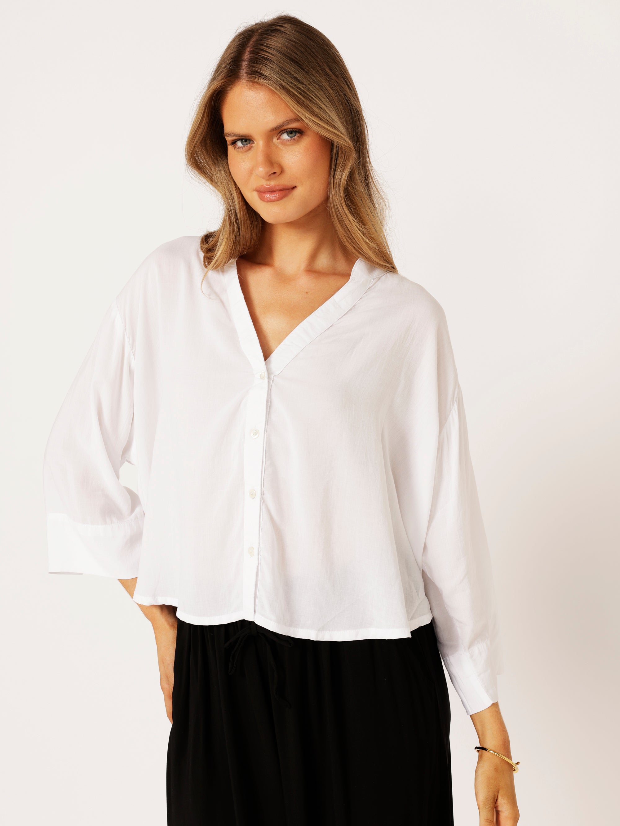 Mini Maple Shirt | White - Saffron Road