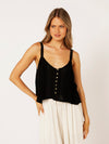 Santorini Singlet CROPPED | Black