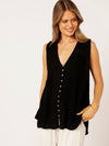 Camilla Top (Sleeveless) | Black