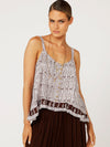 Lily Rose Singlet | CROPPED | Chocolate Brown Paisley
