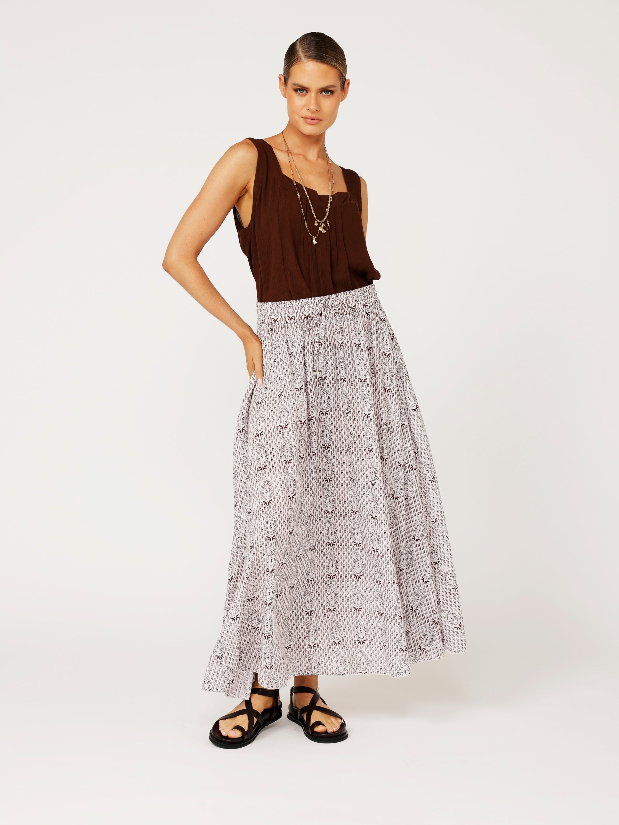 Circle Skirt | Chocolate Brown - Saffron Road