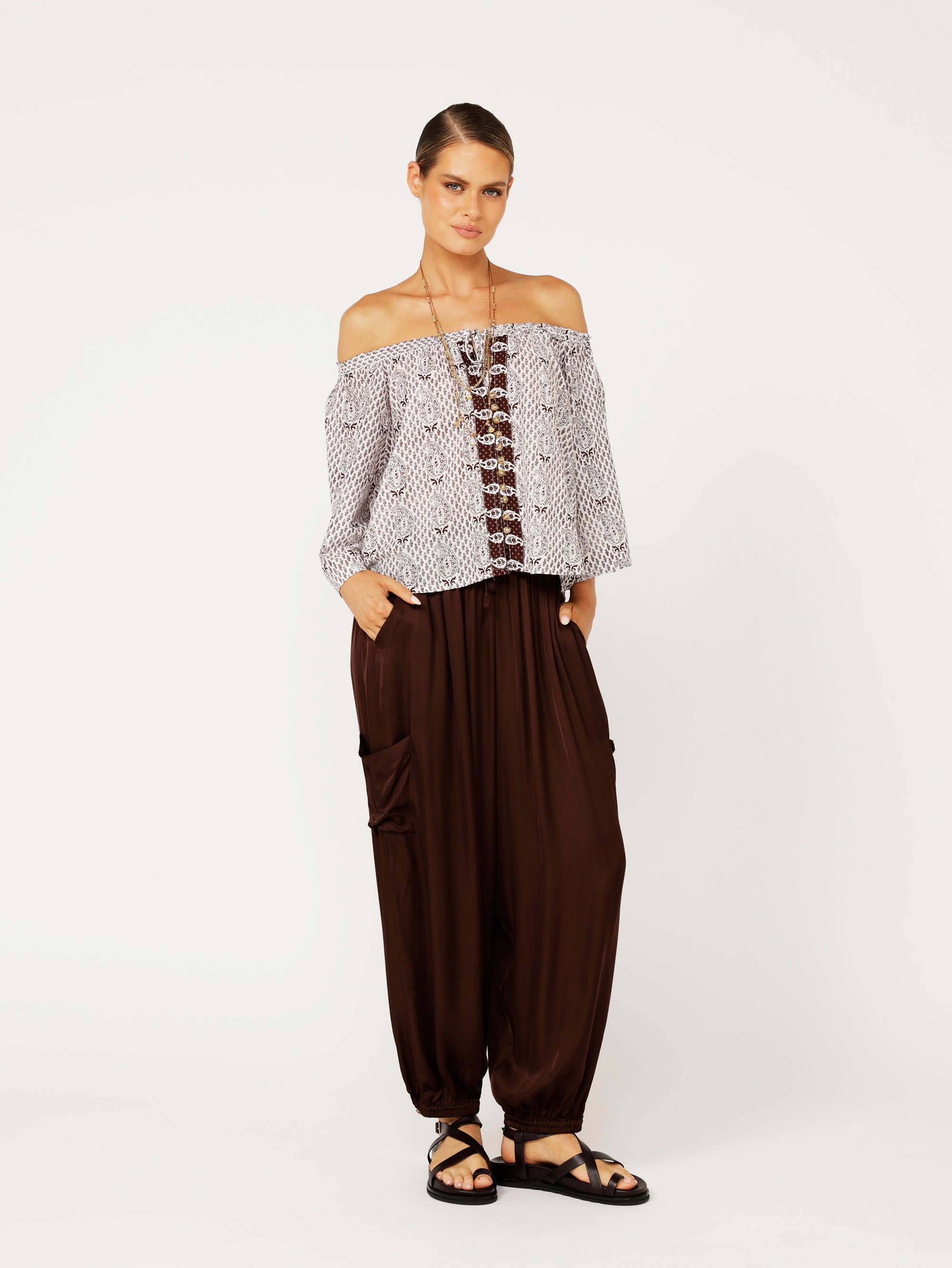 Festival Dreaming Top | Chocolate Brown - Saffron Road