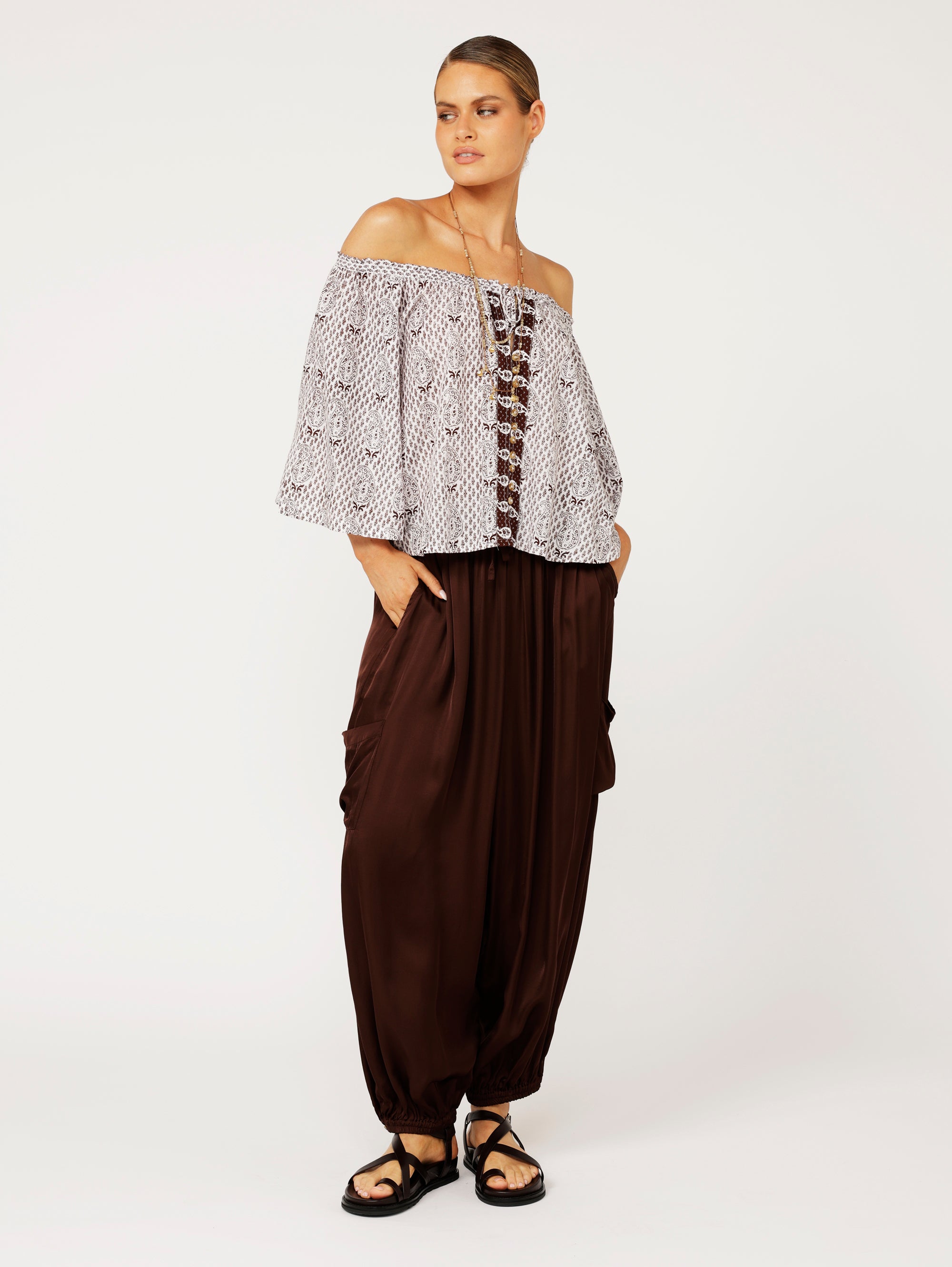 Festival Dreaming Top | Chocolate Brown - Saffron Road