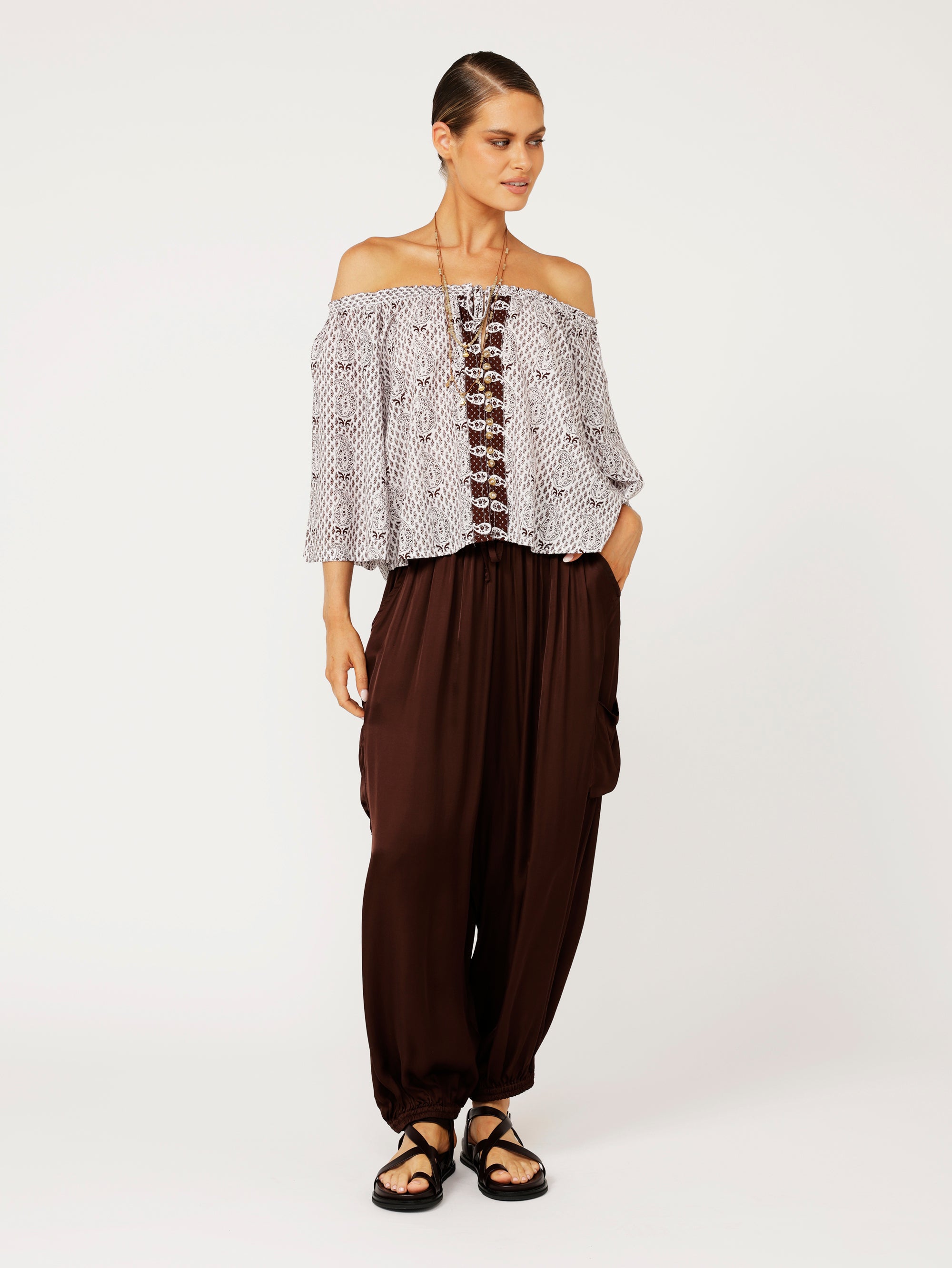 Festival Dreaming Top | Chocolate Brown - Saffron Road