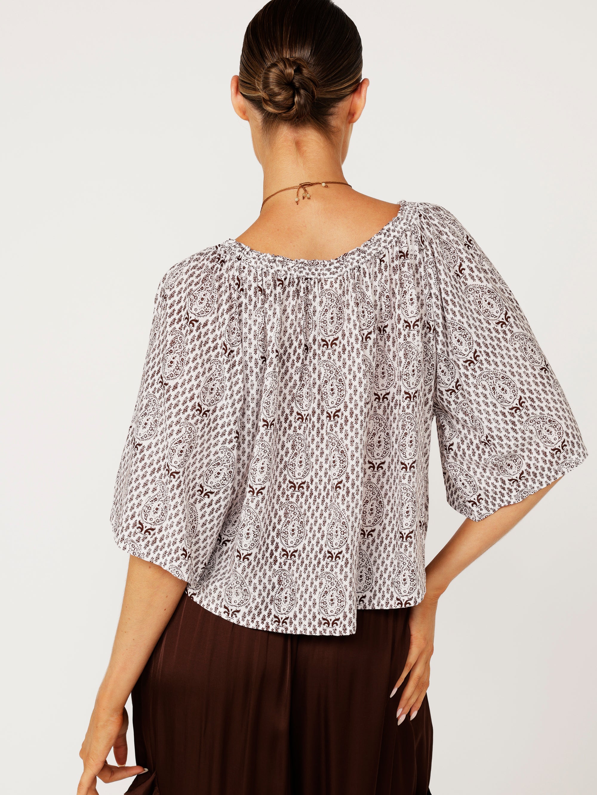 Festival Dreaming Top | Chocolate Brown - Saffron Road
