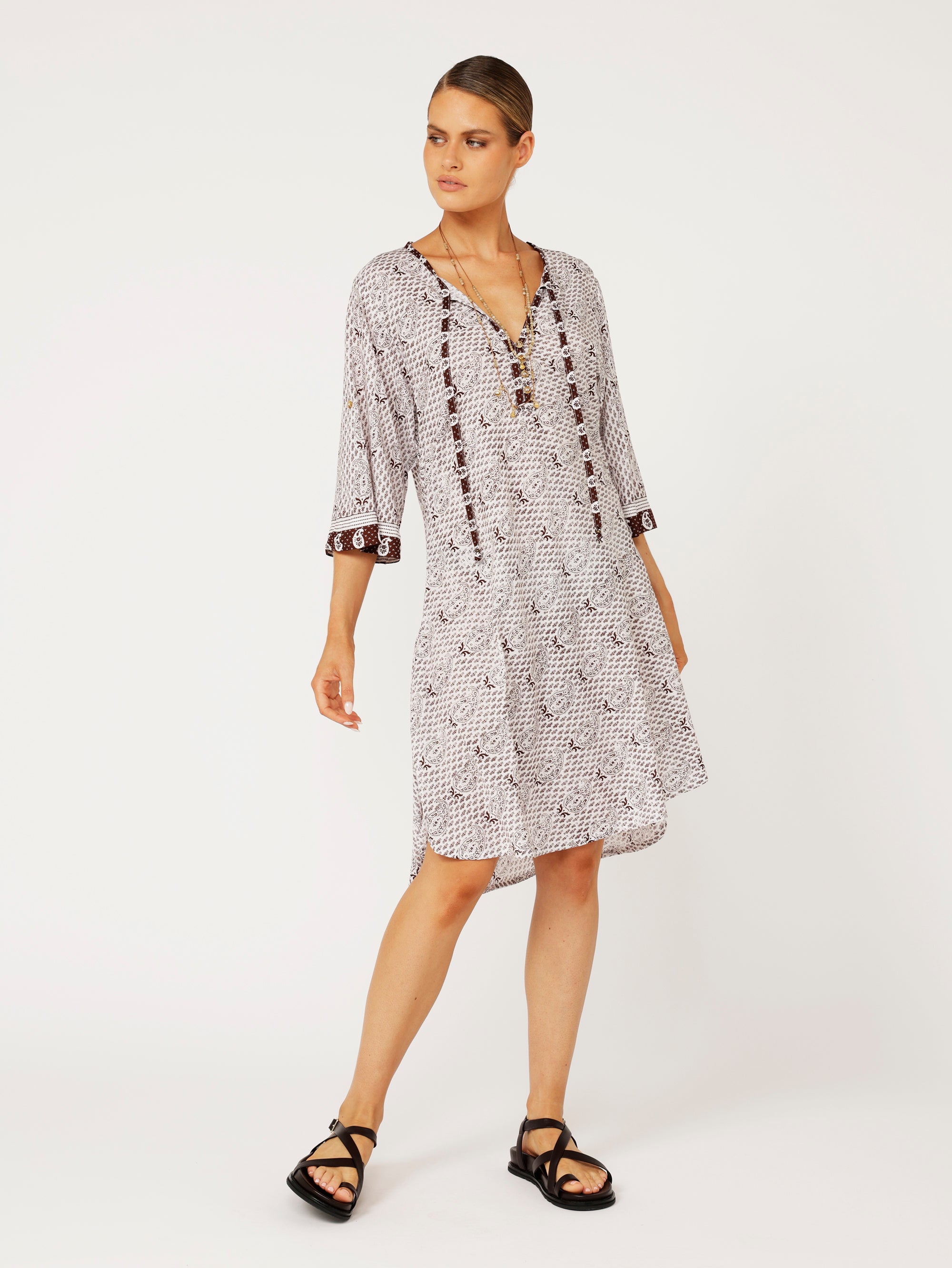 Jetset Gypsy MINI | Chocolate Brown Paisley - Saffron Road