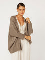 Cable Knit Shrug | Mohair Knit | Taupe - Saffron Road