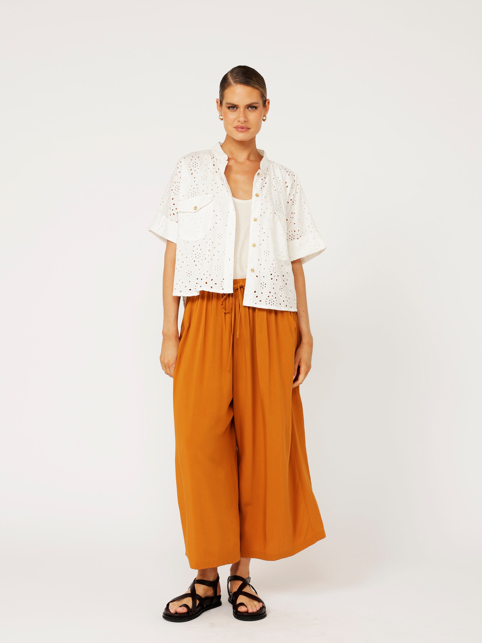 Mini Willow Shirt | Embroidery Anglaise - Saffron Road