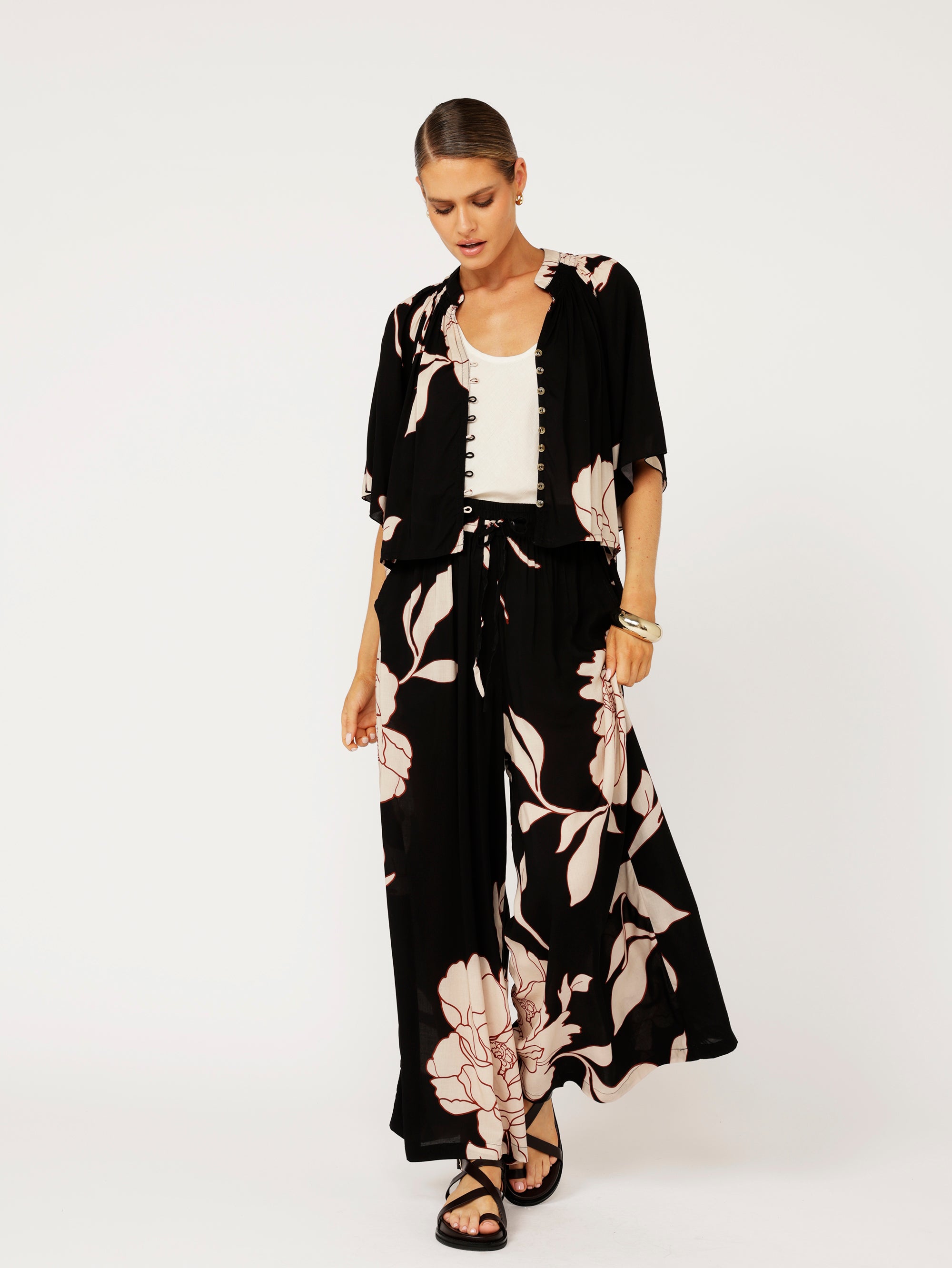 Phoebe Jacket | Midnight Botanica - Saffron Road