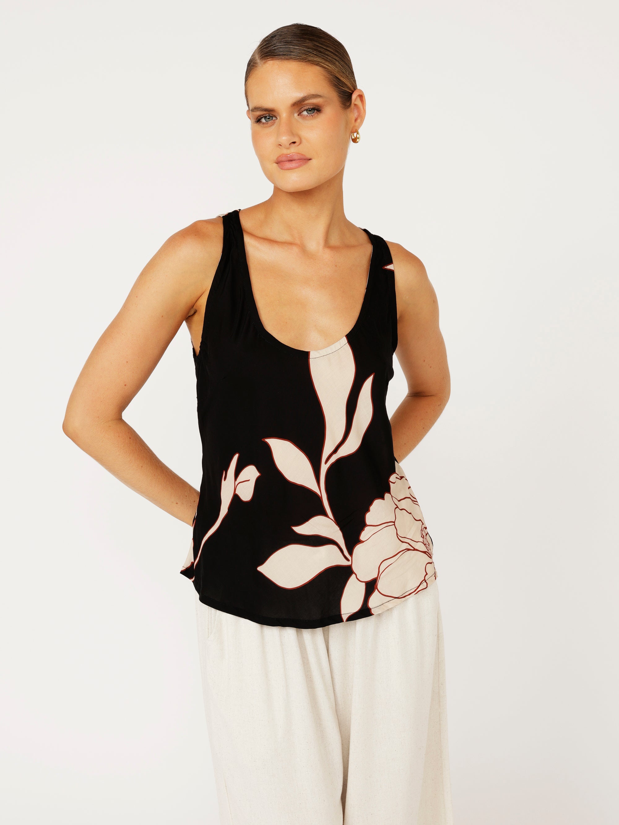 Scoop Tank | Midnight Botanica - Saffron Road