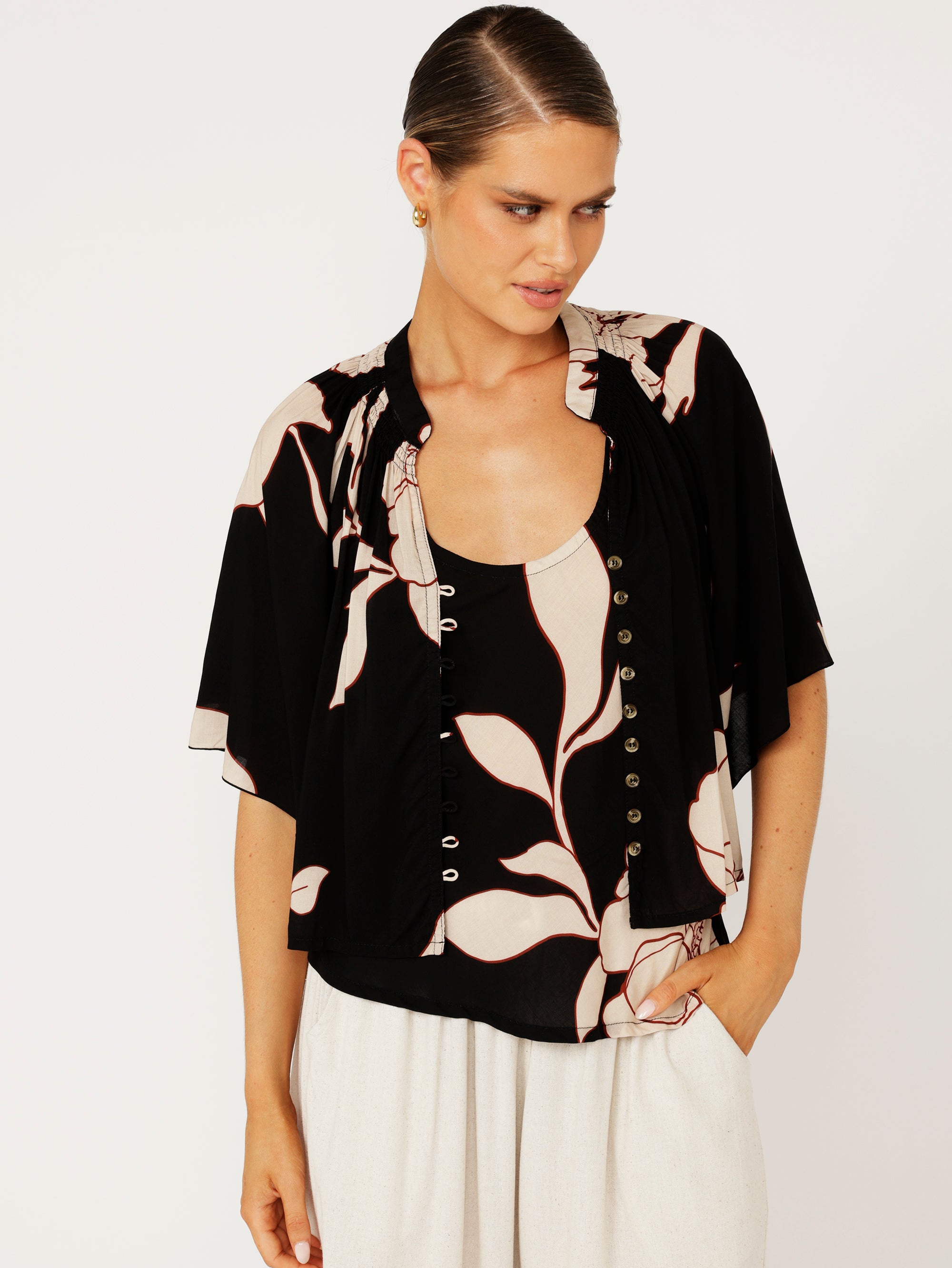 Scoop Tank | Midnight Botanica - Saffron Road