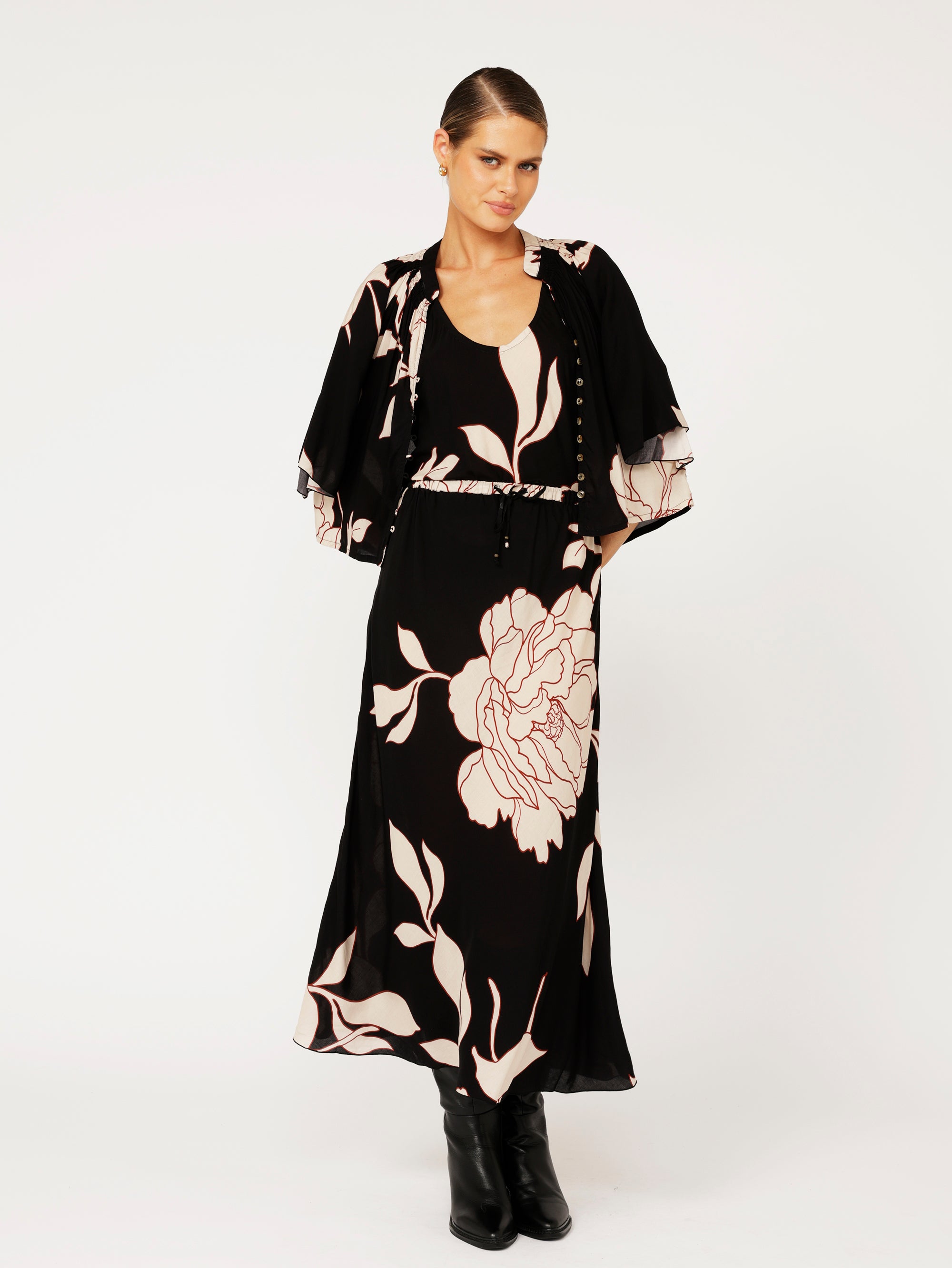 Violet Skirt | Midnight Botanica - Saffron Road