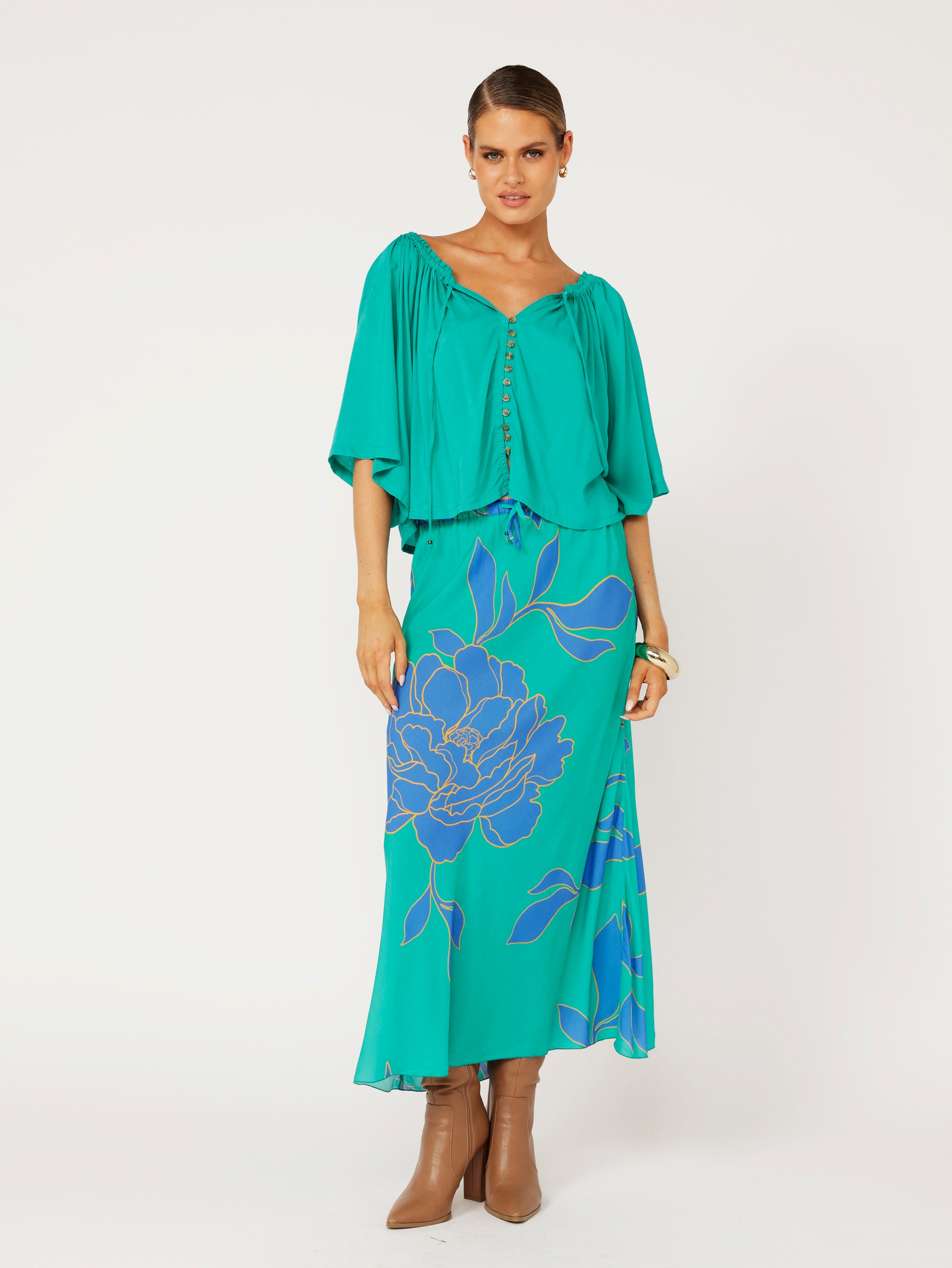 Violet Skirt | Azure Botanica - Saffron Road