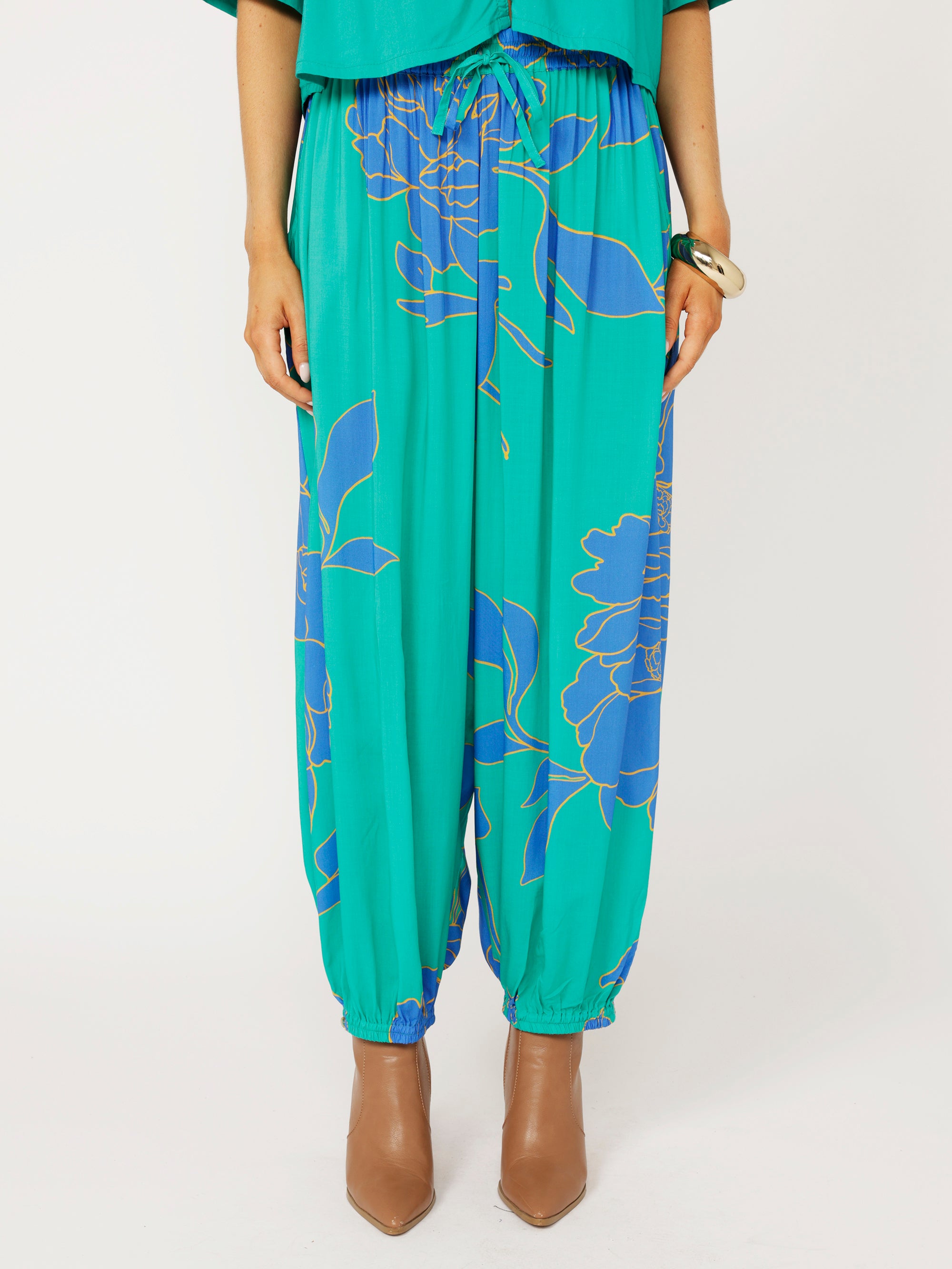 Cargo Pant | Azure Botanica - Saffron Road