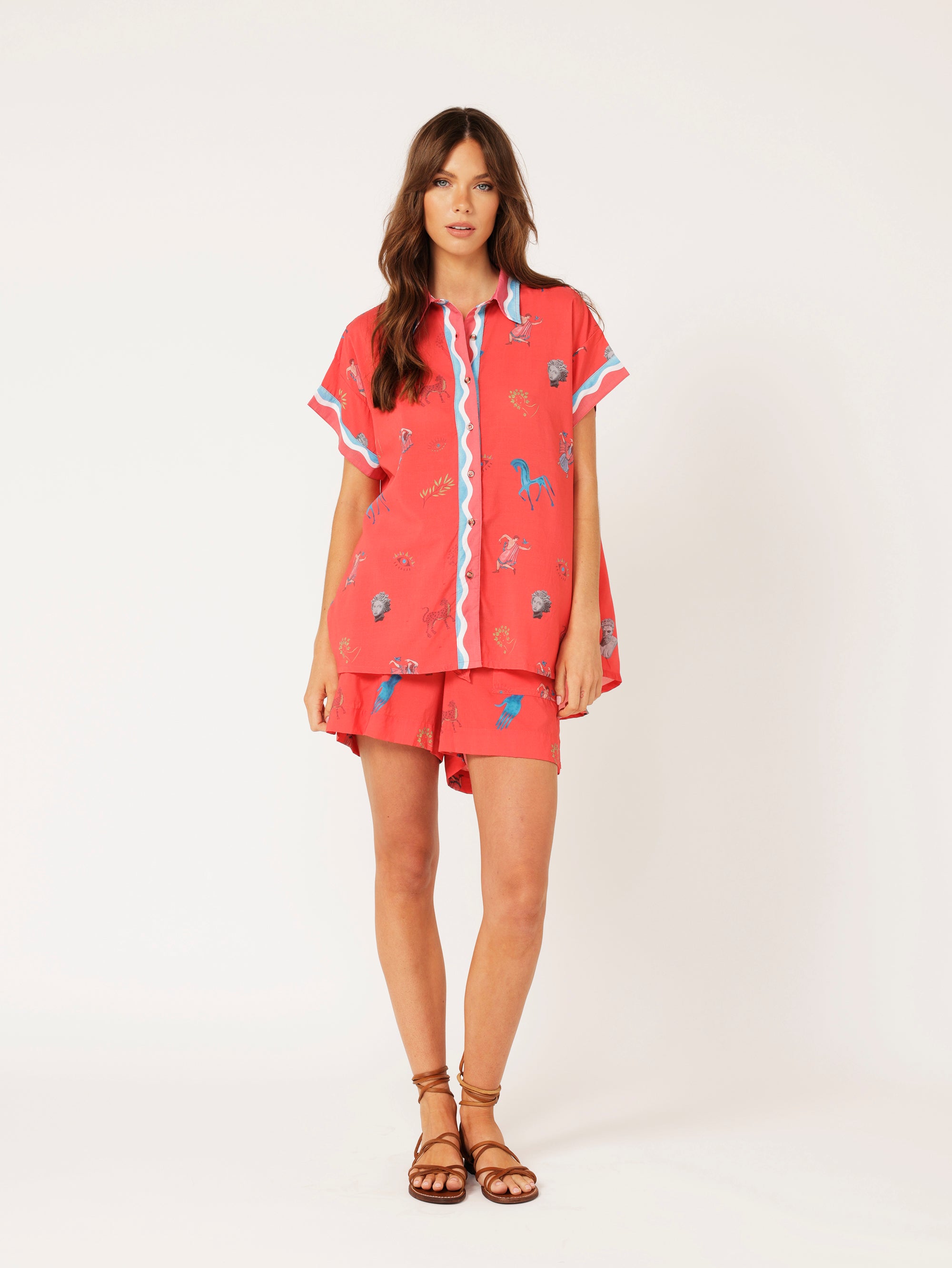 Military Shirt | Grecian Red - Saffron Road