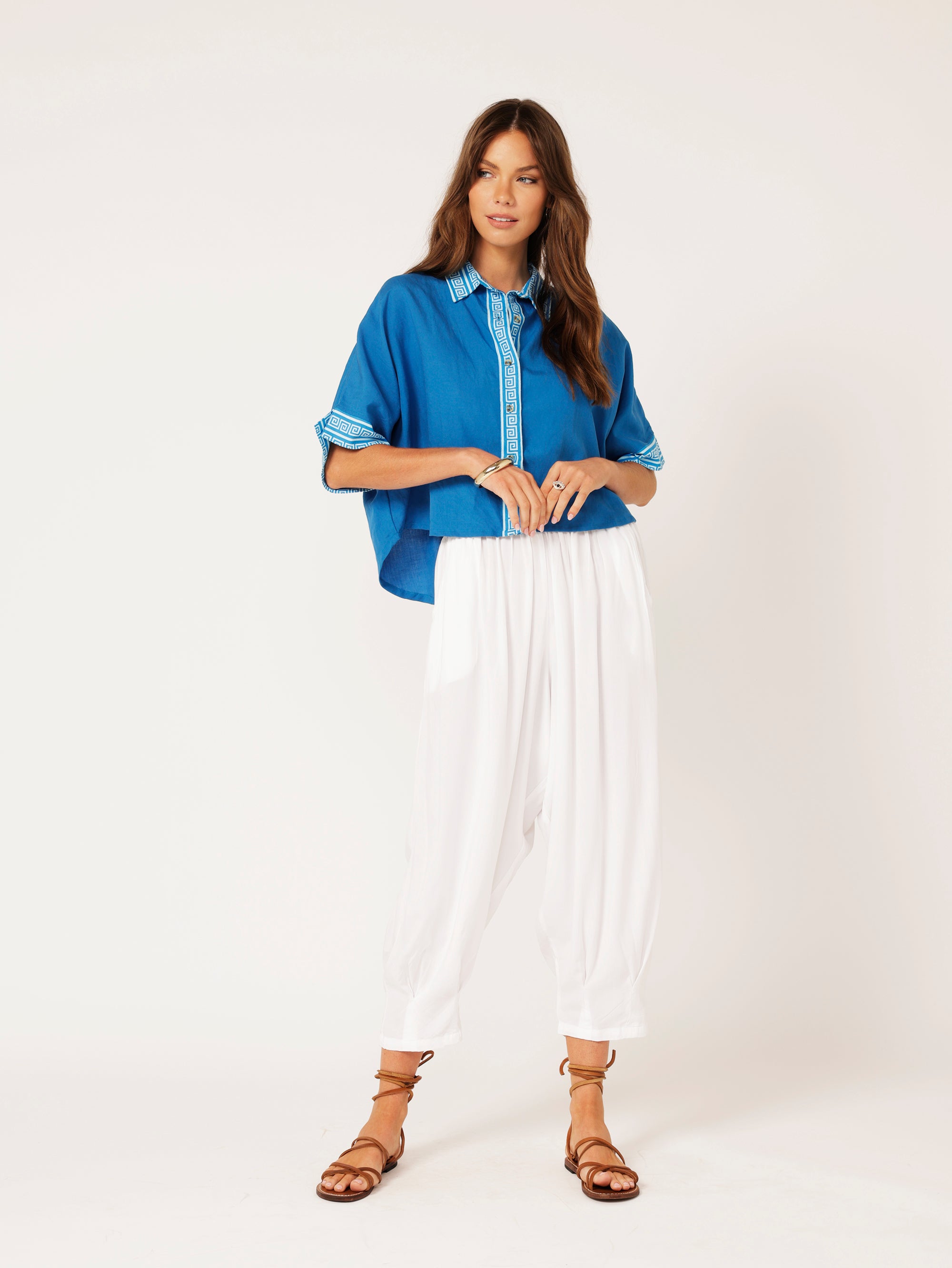 Mini Willow Shirt | Cobalt Blue | Tencel Linen - Saffron Road