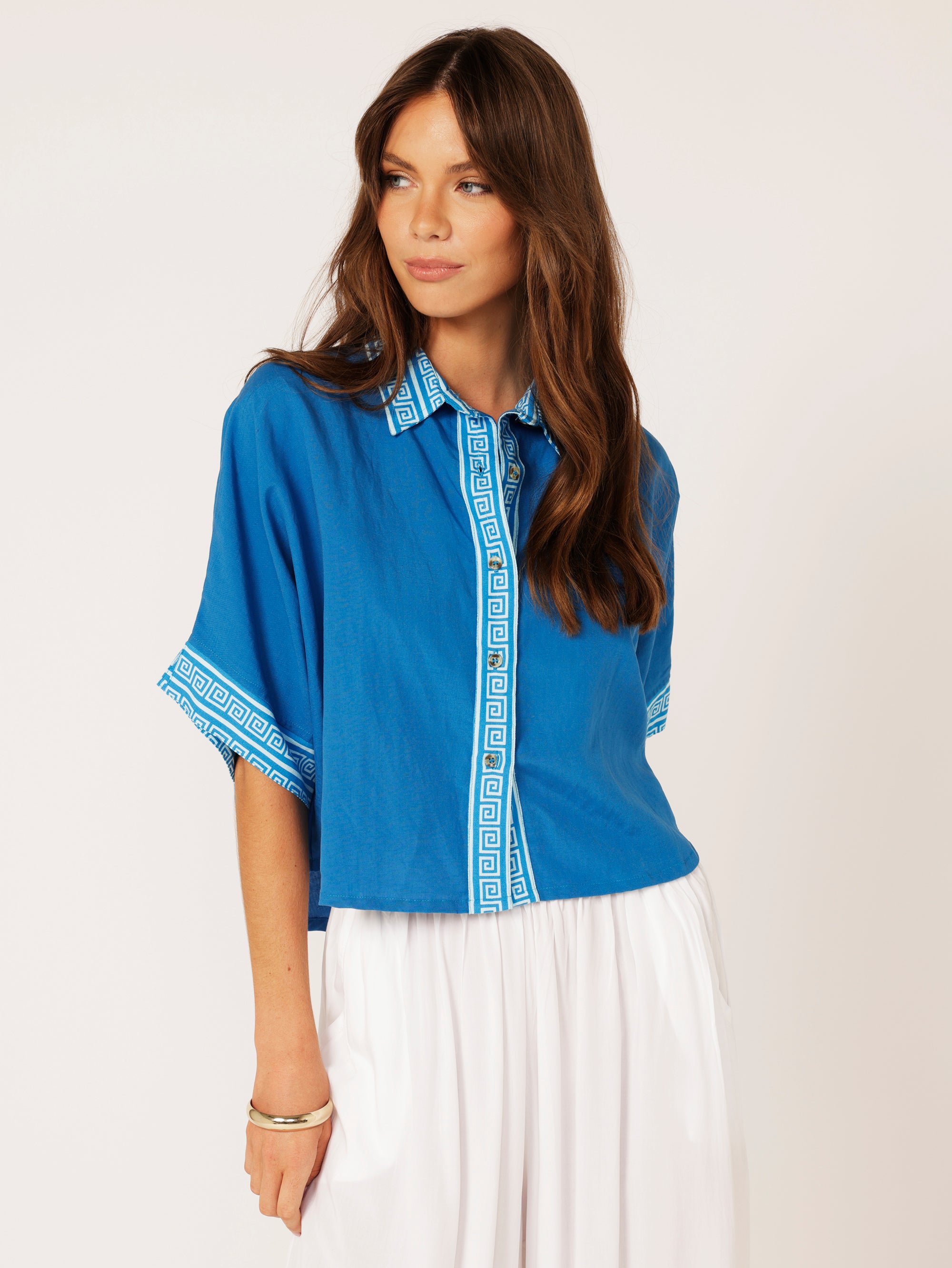 Mini Willow Shirt | Cobalt Blue | Tencel Linen - Saffron Road