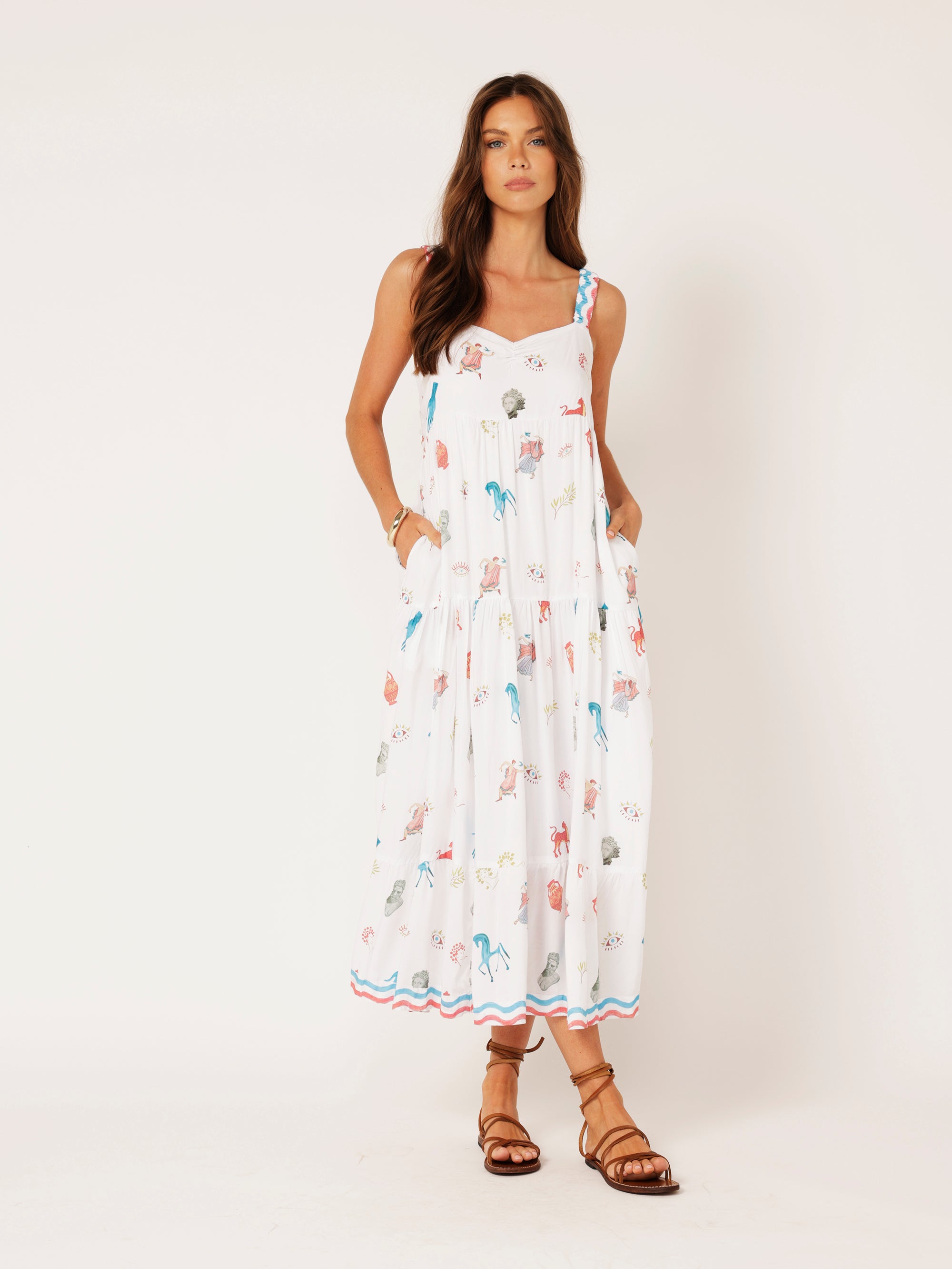 Holiday Dress | Grecian White - Saffron Road