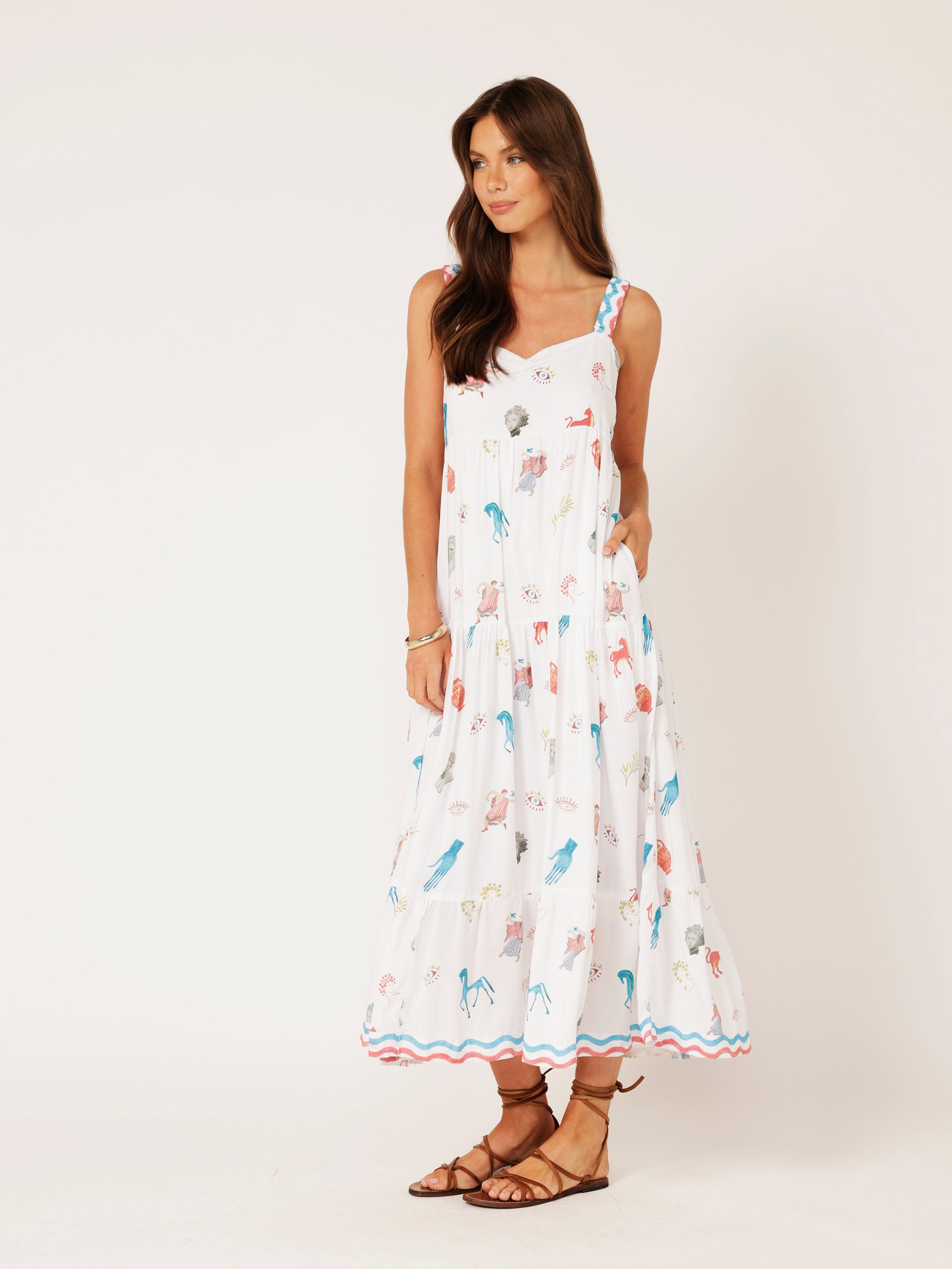 Holiday Dress | Grecian White - Saffron Road