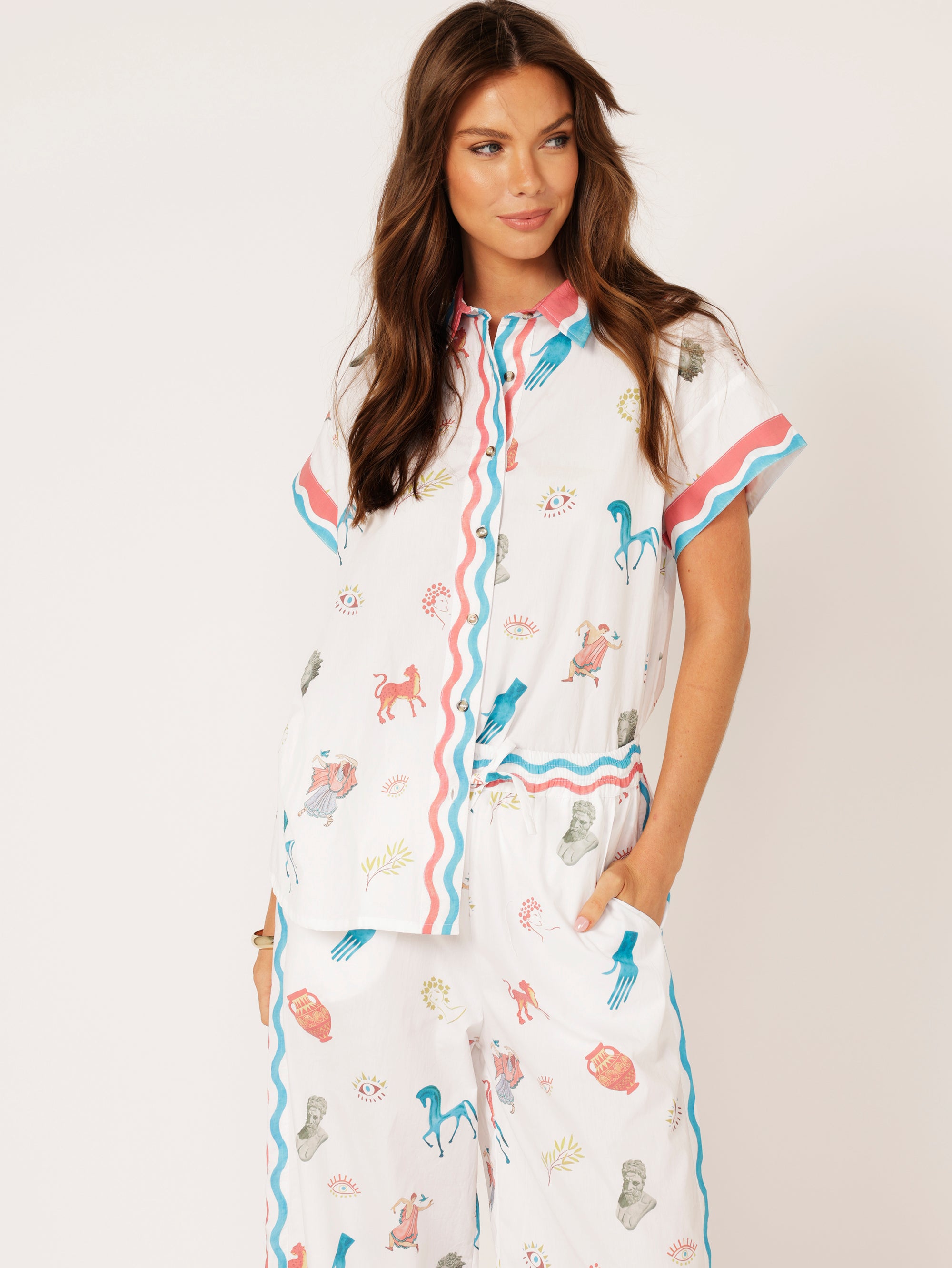 Military Shirt | Grecian White - Saffron Road