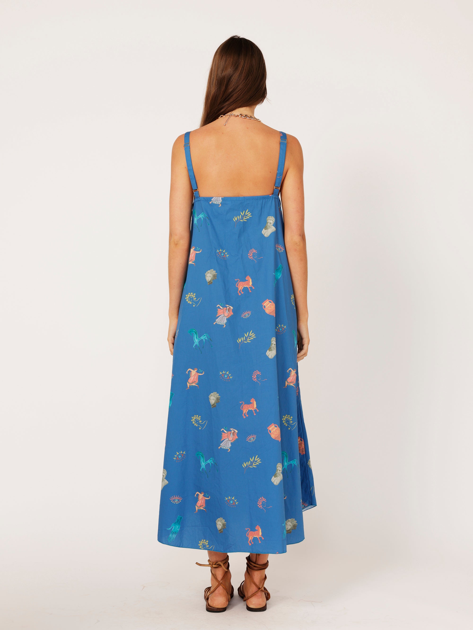 A-line Slip Dress | Grecian Blue - Saffron Road