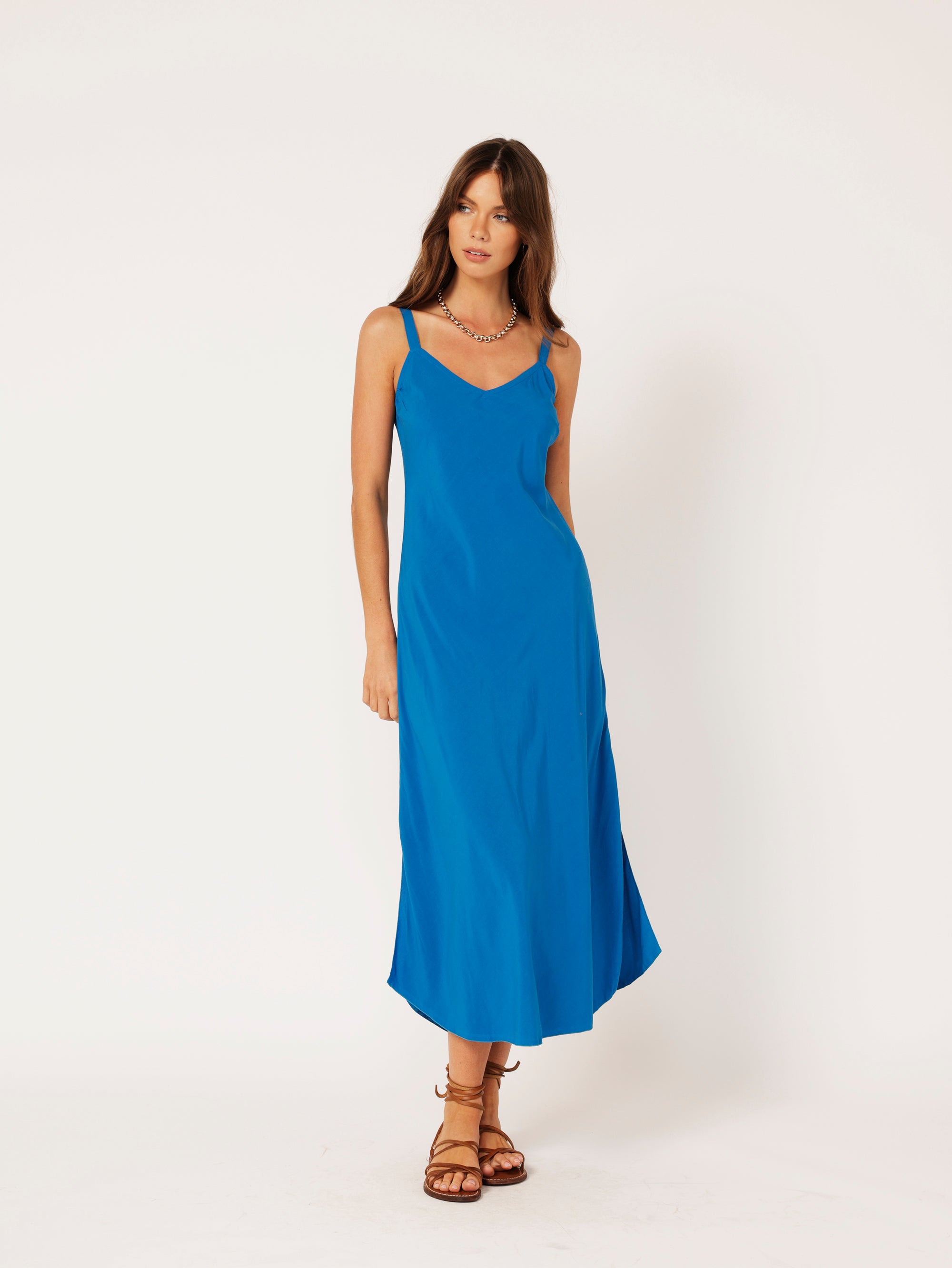 Slip Dress MAXI | Bias Cut | Cobalt Blue - Saffron Road
