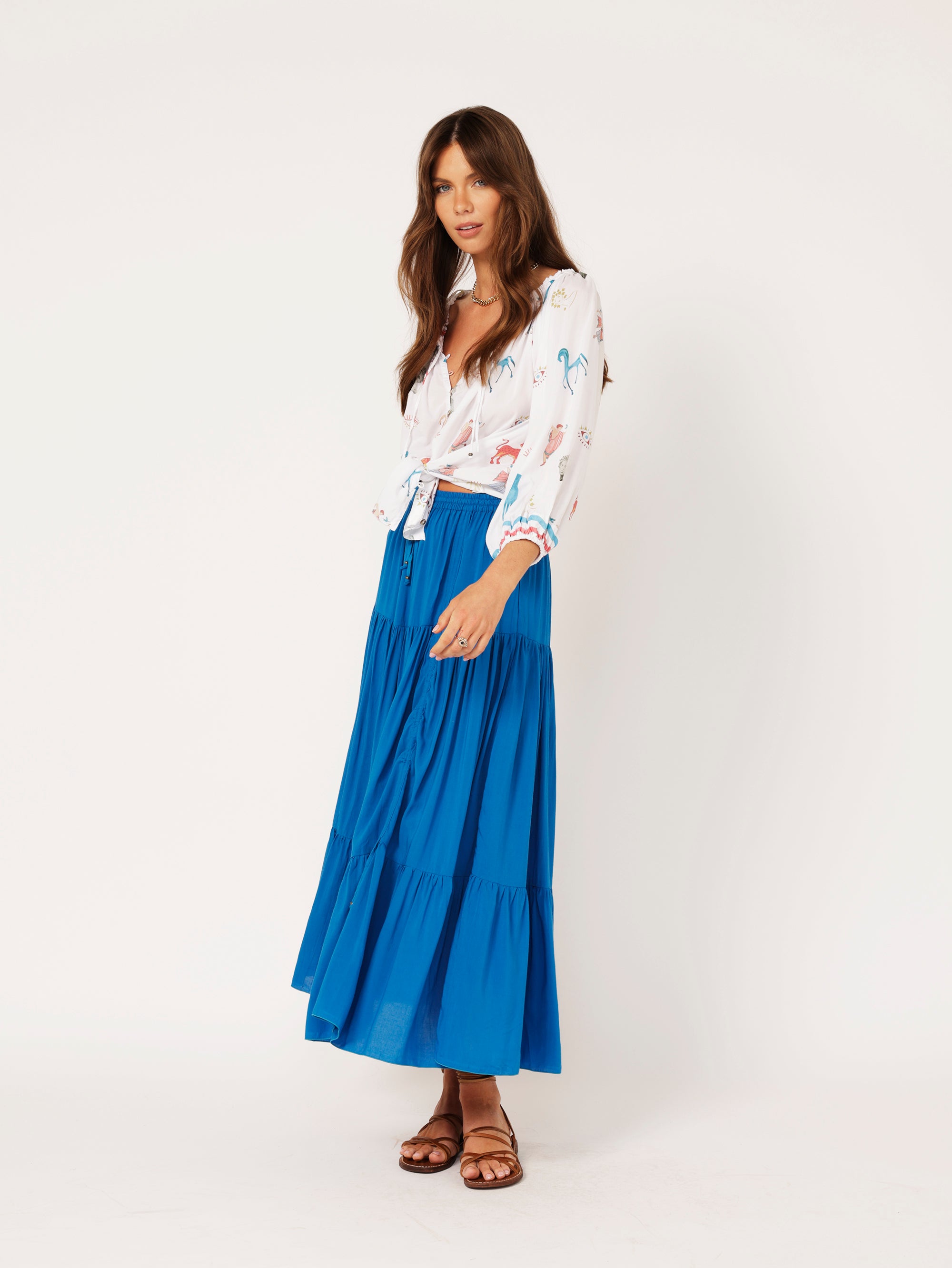 Dahlia Skirt MAXI | Cobalt Blue - Saffron Road