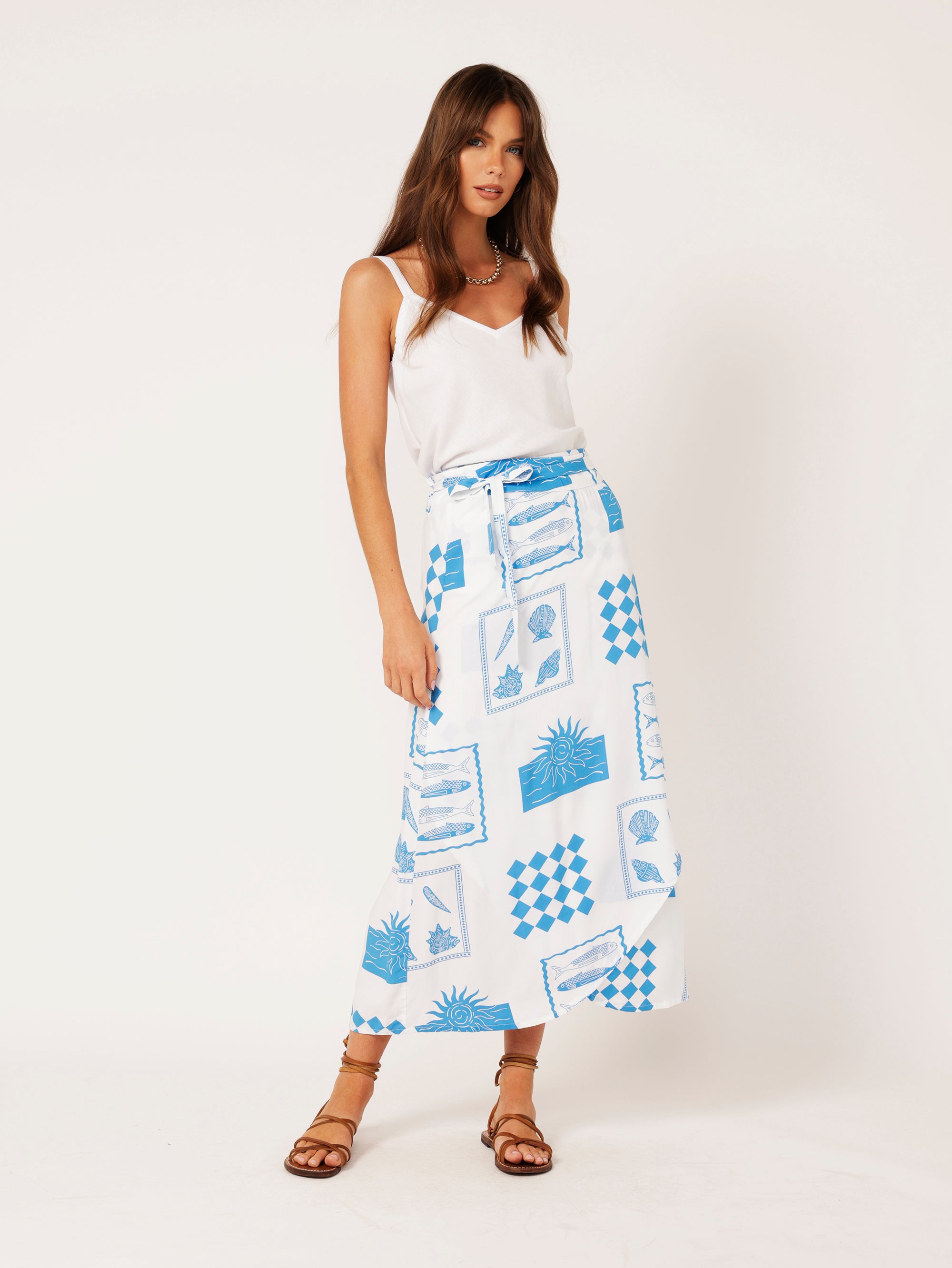 Wrap Skirt | Euro White - Saffron Road