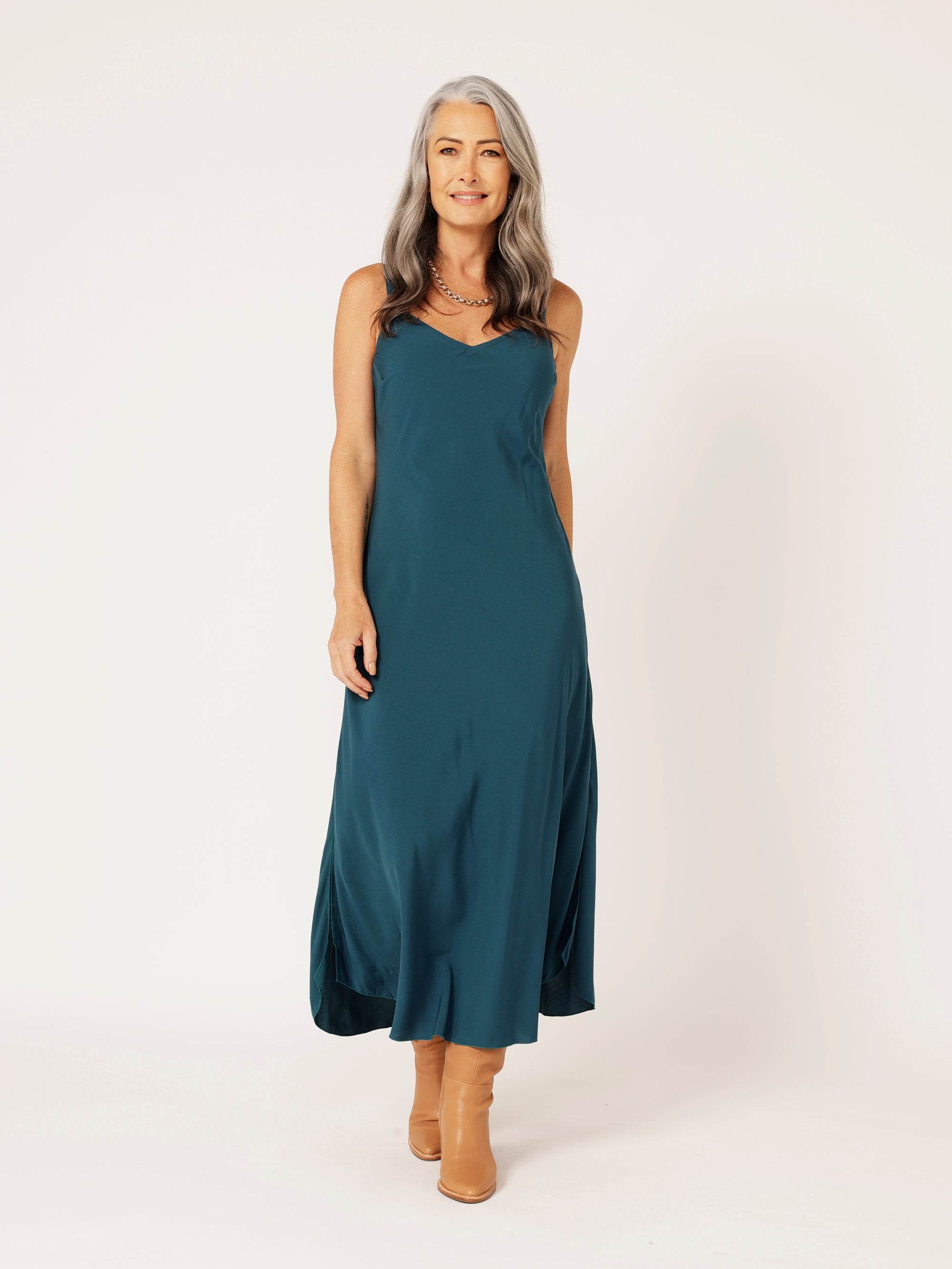 Slip Dress Maxi & Super Maxi | Bias Cut | Teal - Saffron Road