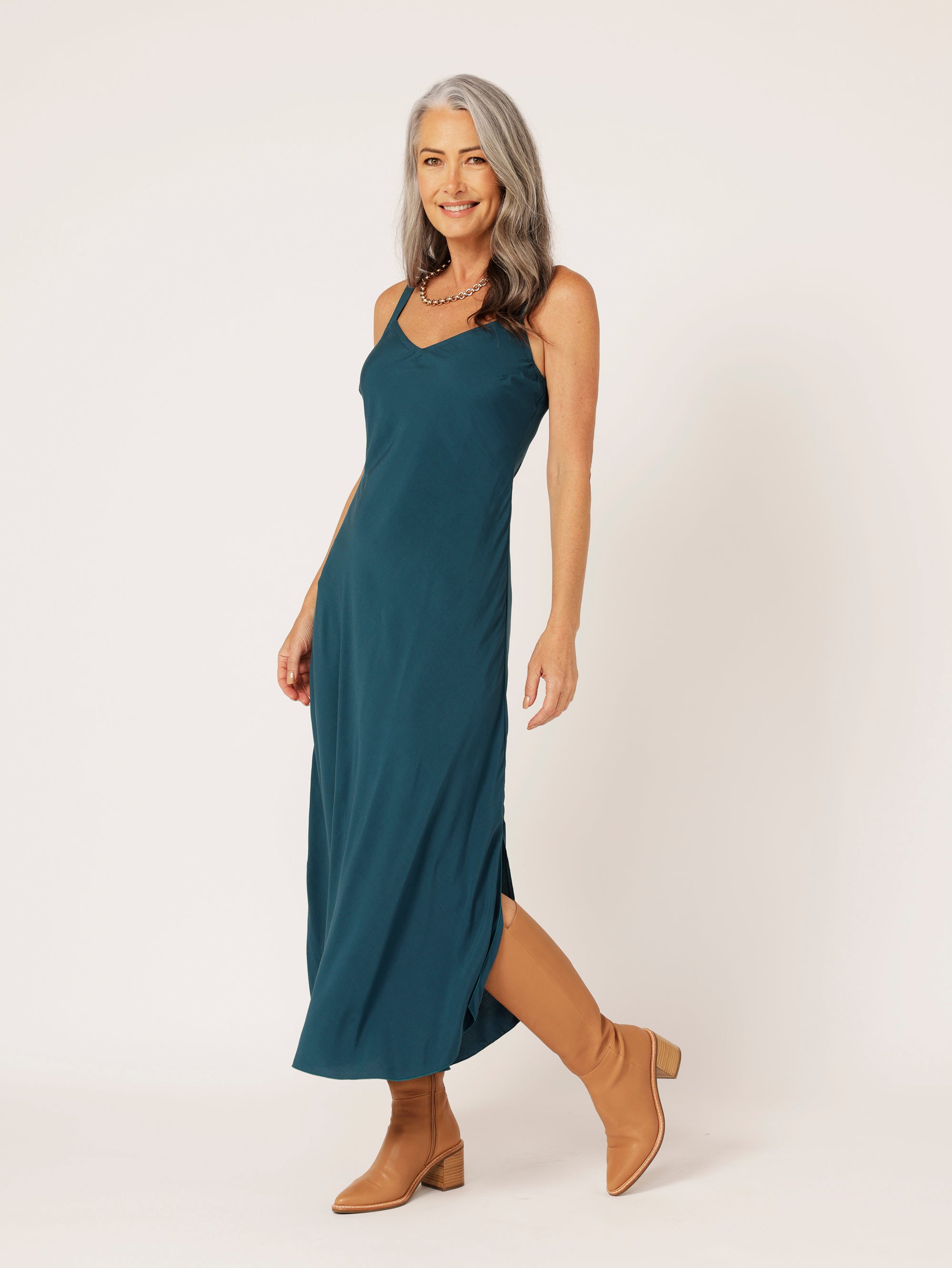 Slip Dress Maxi & Super Maxi | Bias Cut | Teal - Saffron Road