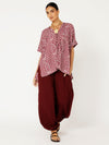 Madison Shirt | Berry Block Print