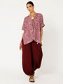 Madison Shirt | Plum Block Print - Saffron Road