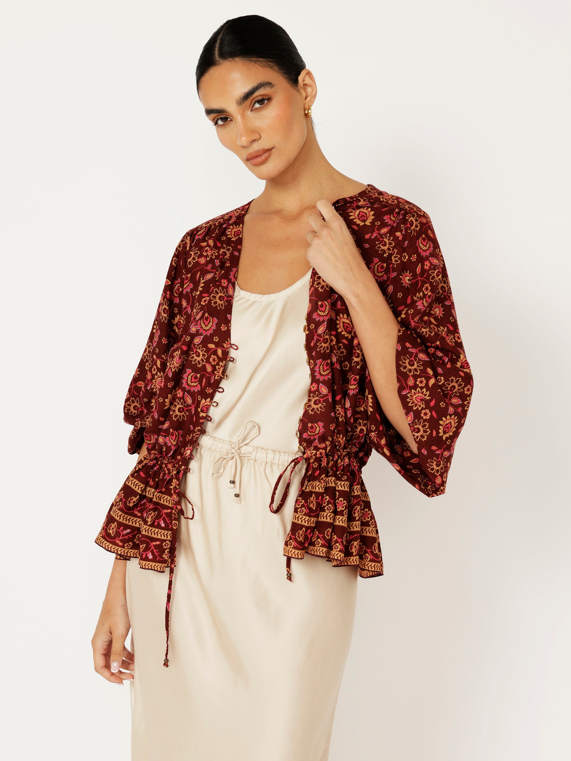 Margot Blouse| Vintage Wine - Saffron Road