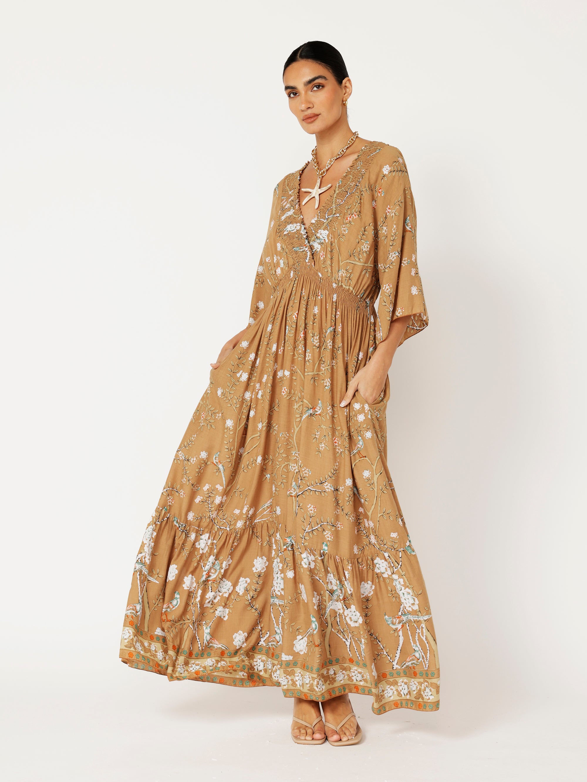 Barcelona Dress | Golden Lovebird - Saffron Road