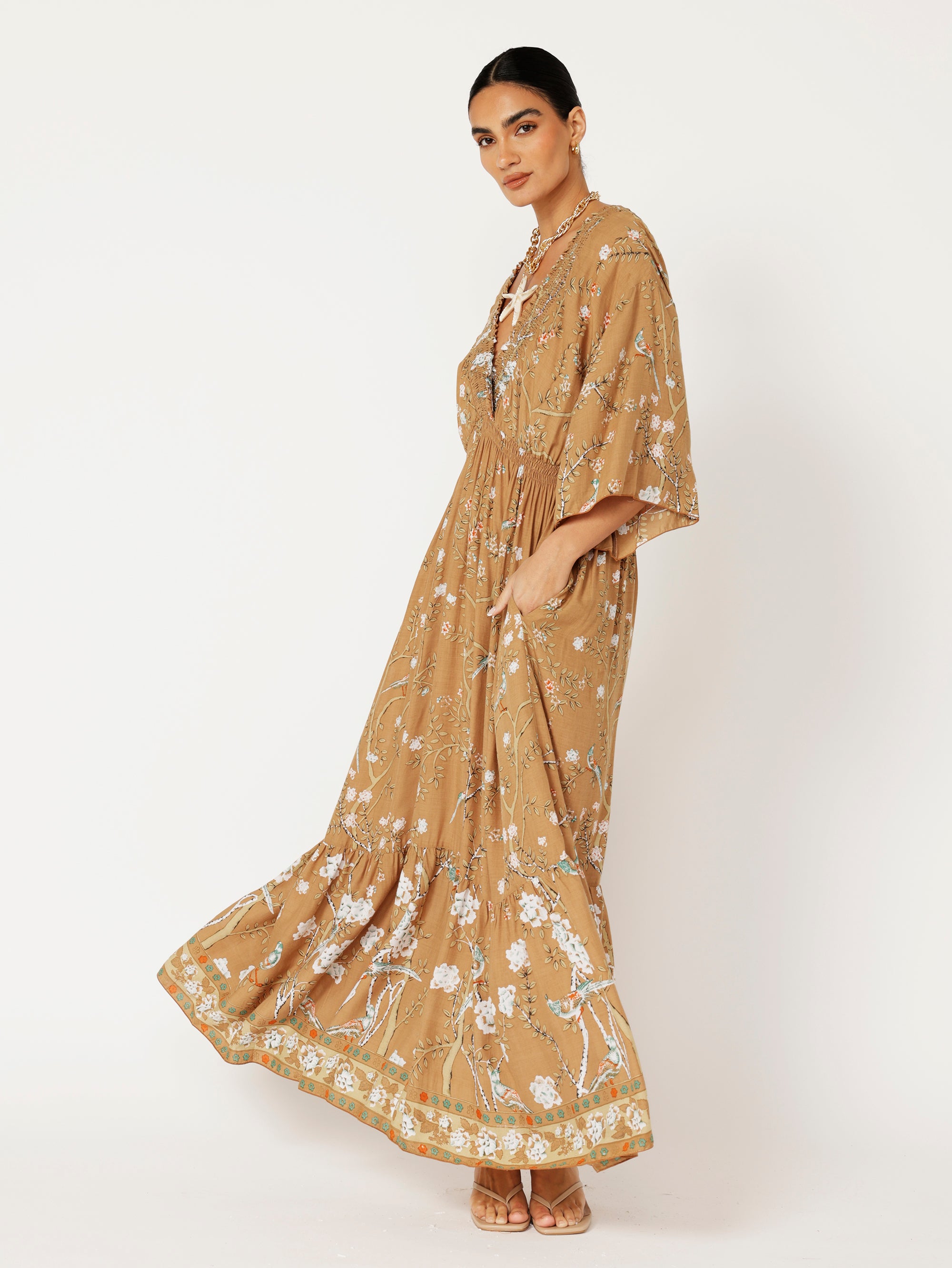 Barcelona Dress | Golden Lovebird - Saffron Road