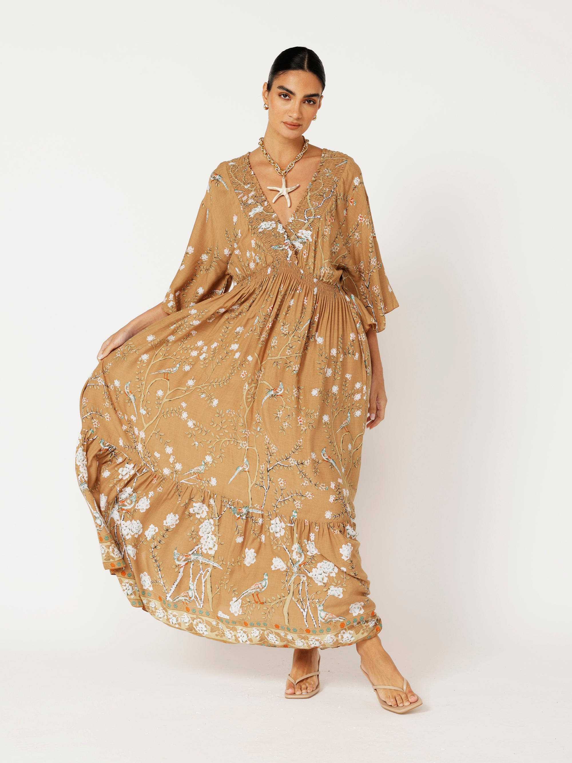 Barcelona Dress | Golden Lovebird - Saffron Road
