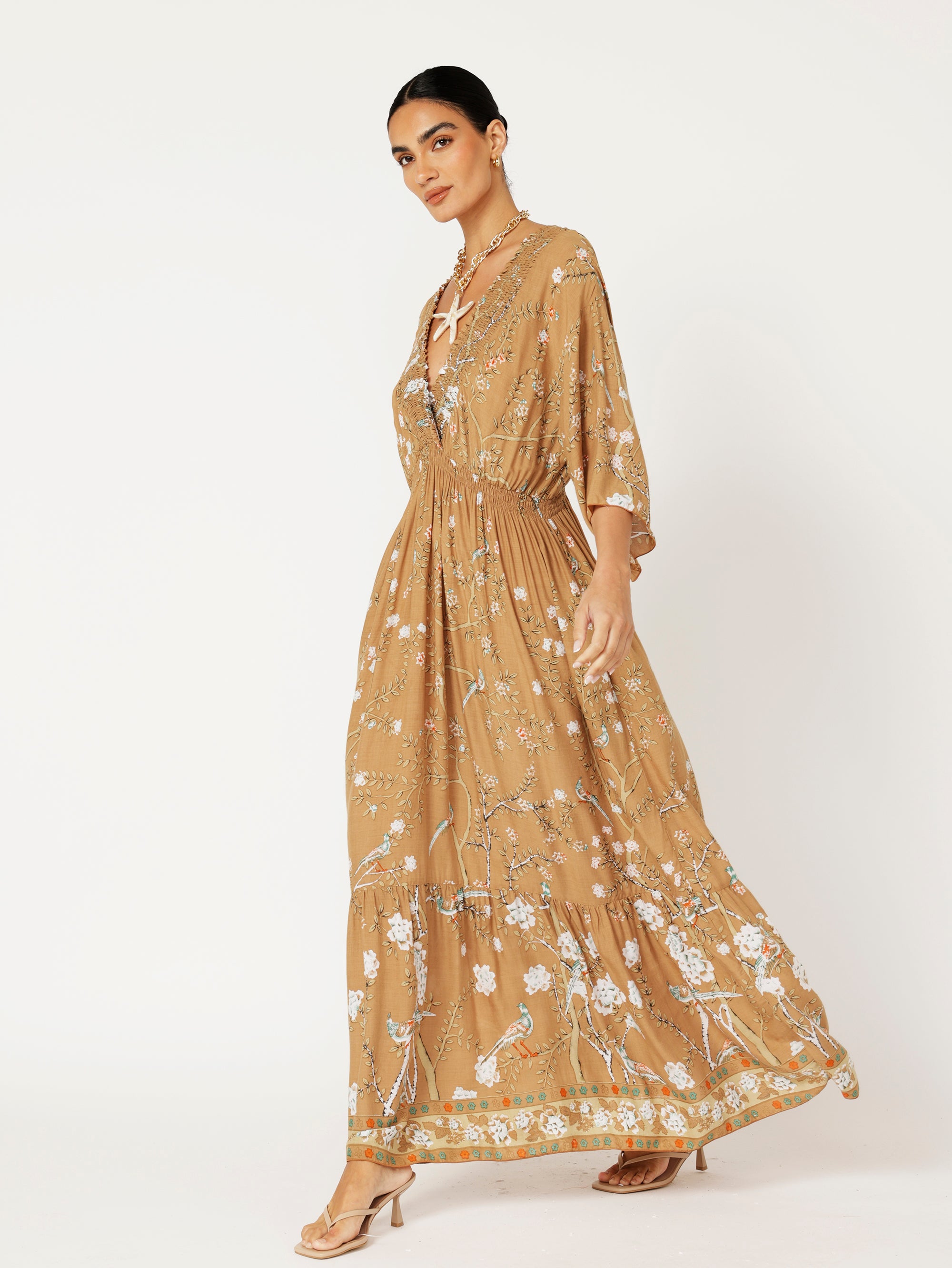 Barcelona Dress | Golden Lovebird - Saffron Road