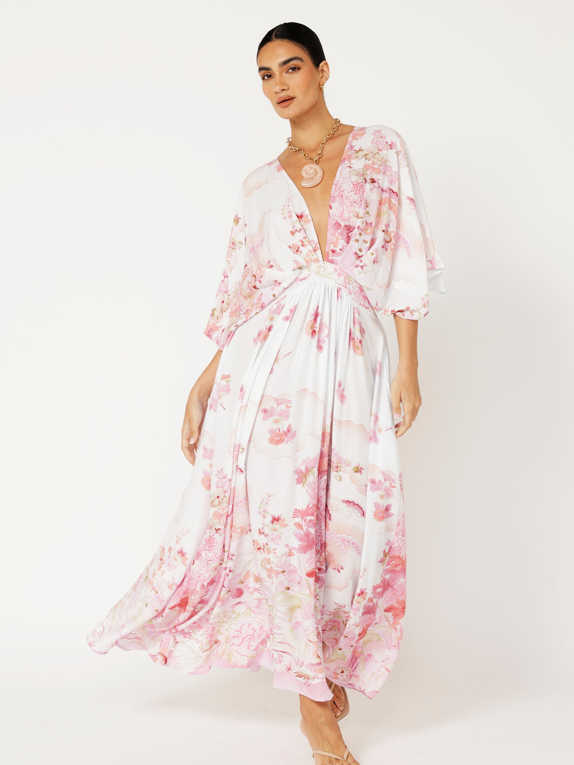 Meredith Dress | Tokyo Petals - Saffron Road